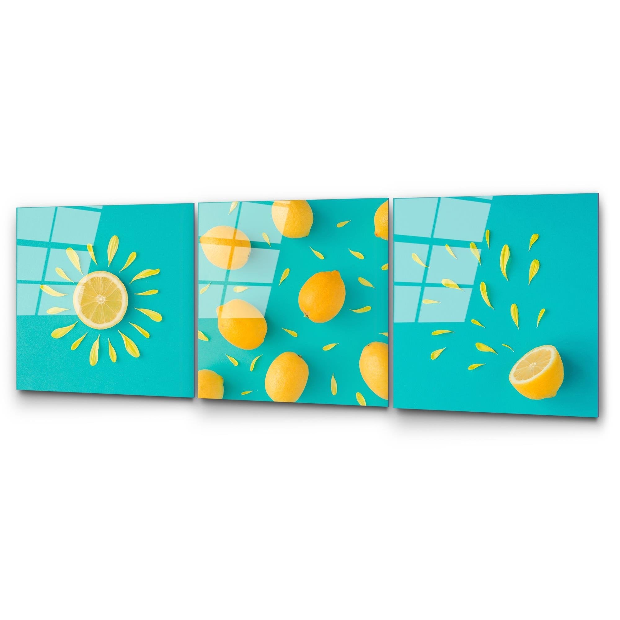 UV-854 Baskılı Cam 3'lü Set Duvar Tablosu | ByLamp