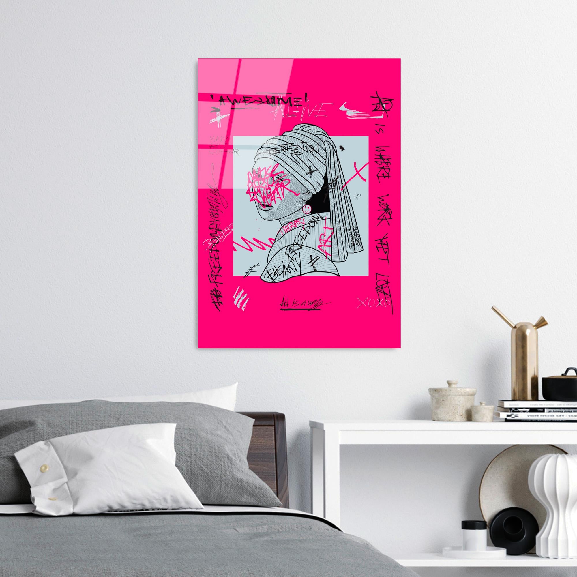 UV-859 Baskılı Cam Dikdörtgen Duvar Tablosu | ByLamp