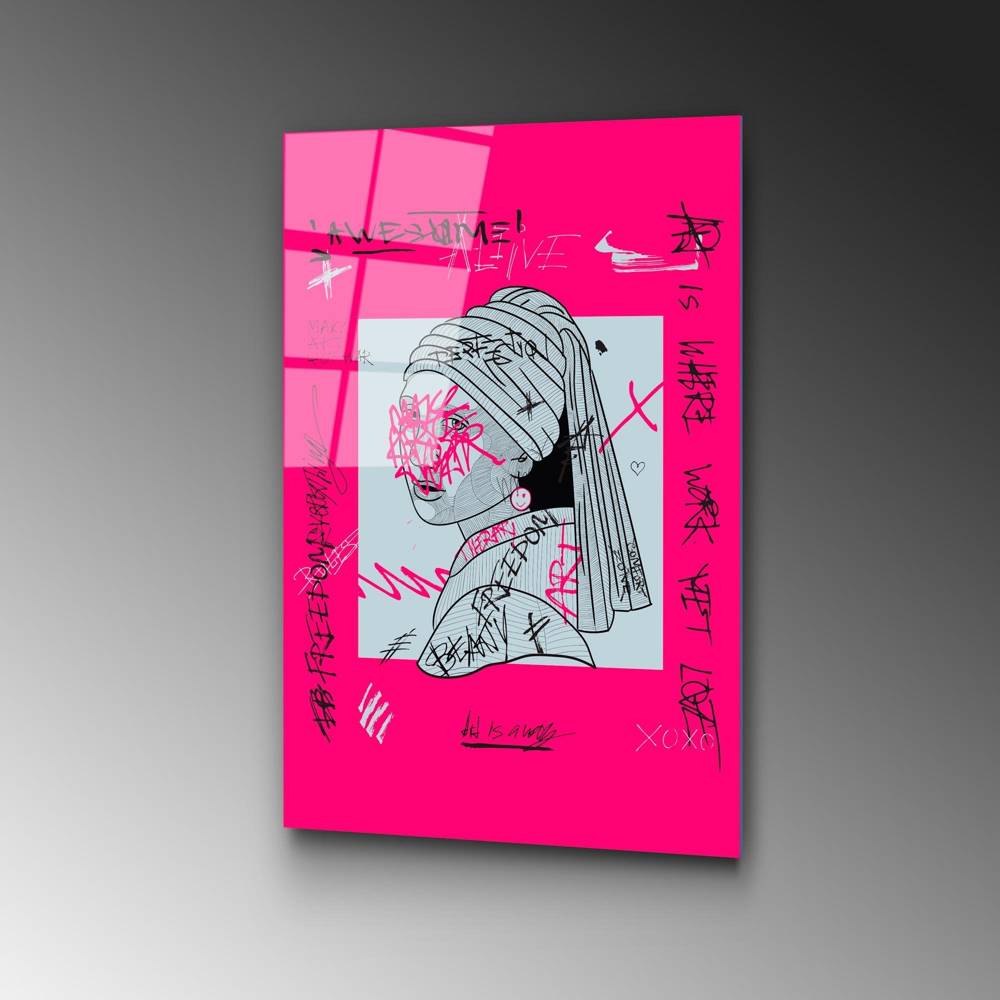 UV-859 Baskılı Cam Dikdörtgen Duvar Tablosu | ByLamp