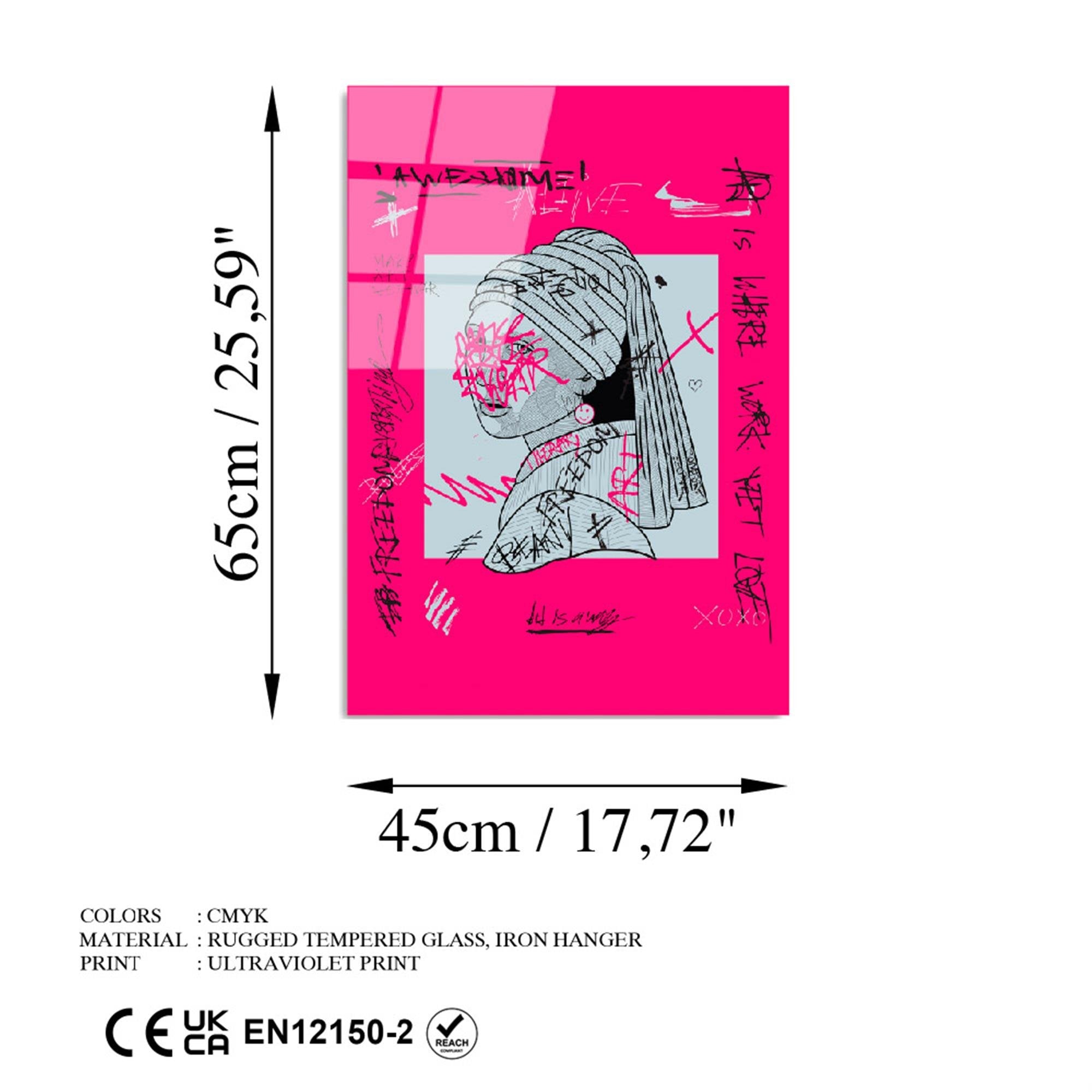 UV-859 Baskılı Cam Dikdörtgen Duvar Tablosu | ByLamp