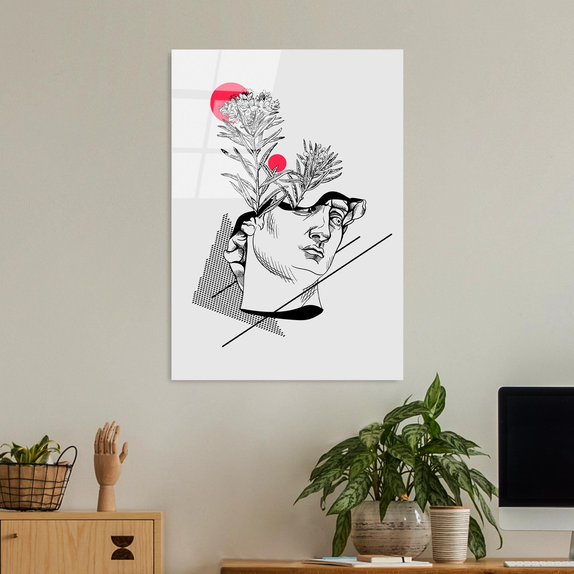 UV-863 Baskılı Cam Dikdörtgen Duvar Tablosu | ByLamp