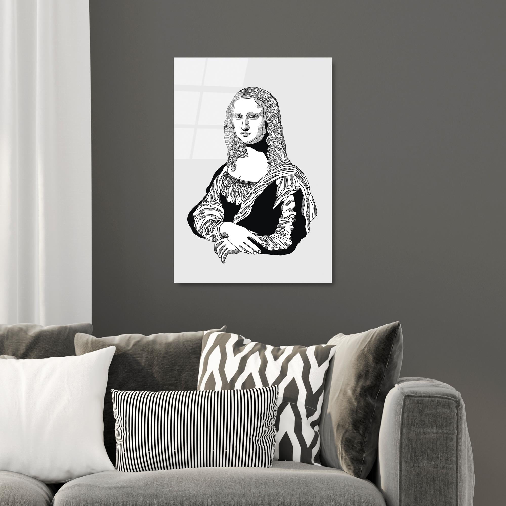 UV-864 Baskılı Cam Dikdörtgen Duvar Tablosu | ByLamp