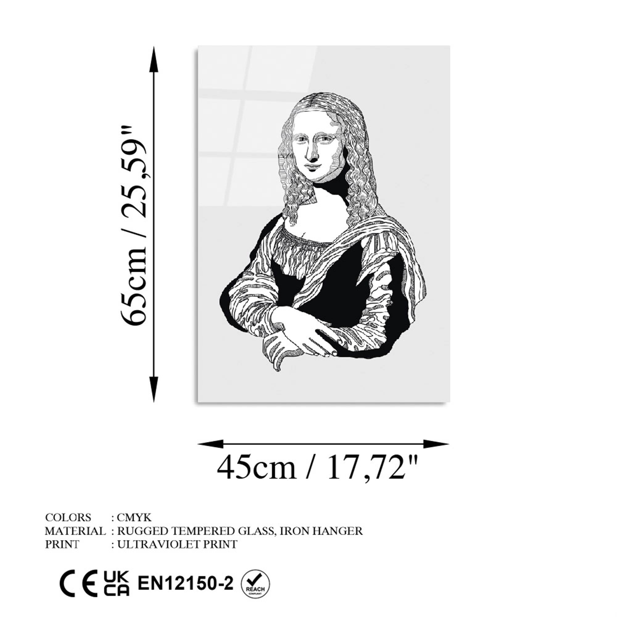 UV-864 Baskılı Cam Dikdörtgen Duvar Tablosu | ByLamp