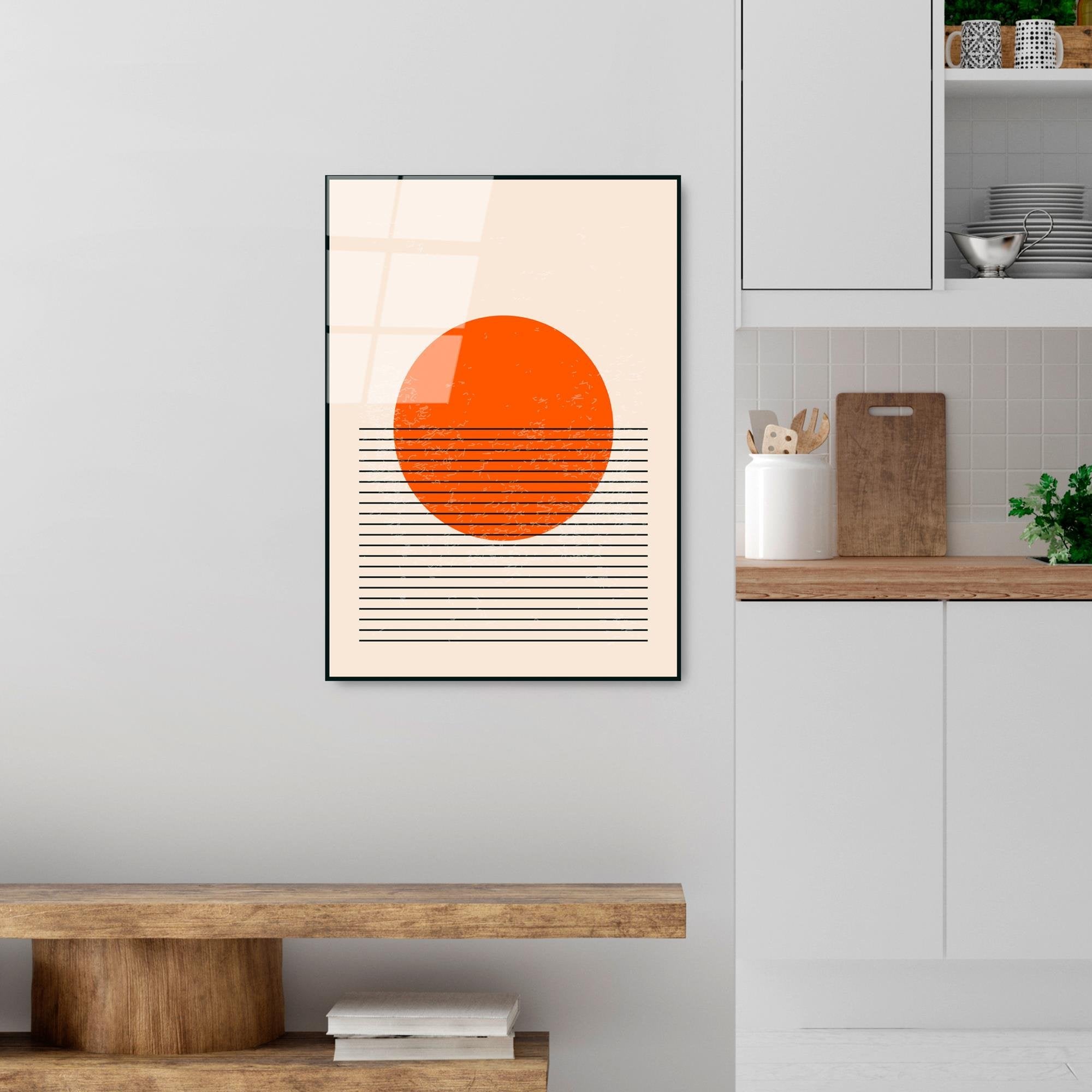 UV-887 Baskılı Cam Dikdörtgen Duvar Tablosu | ByLamp