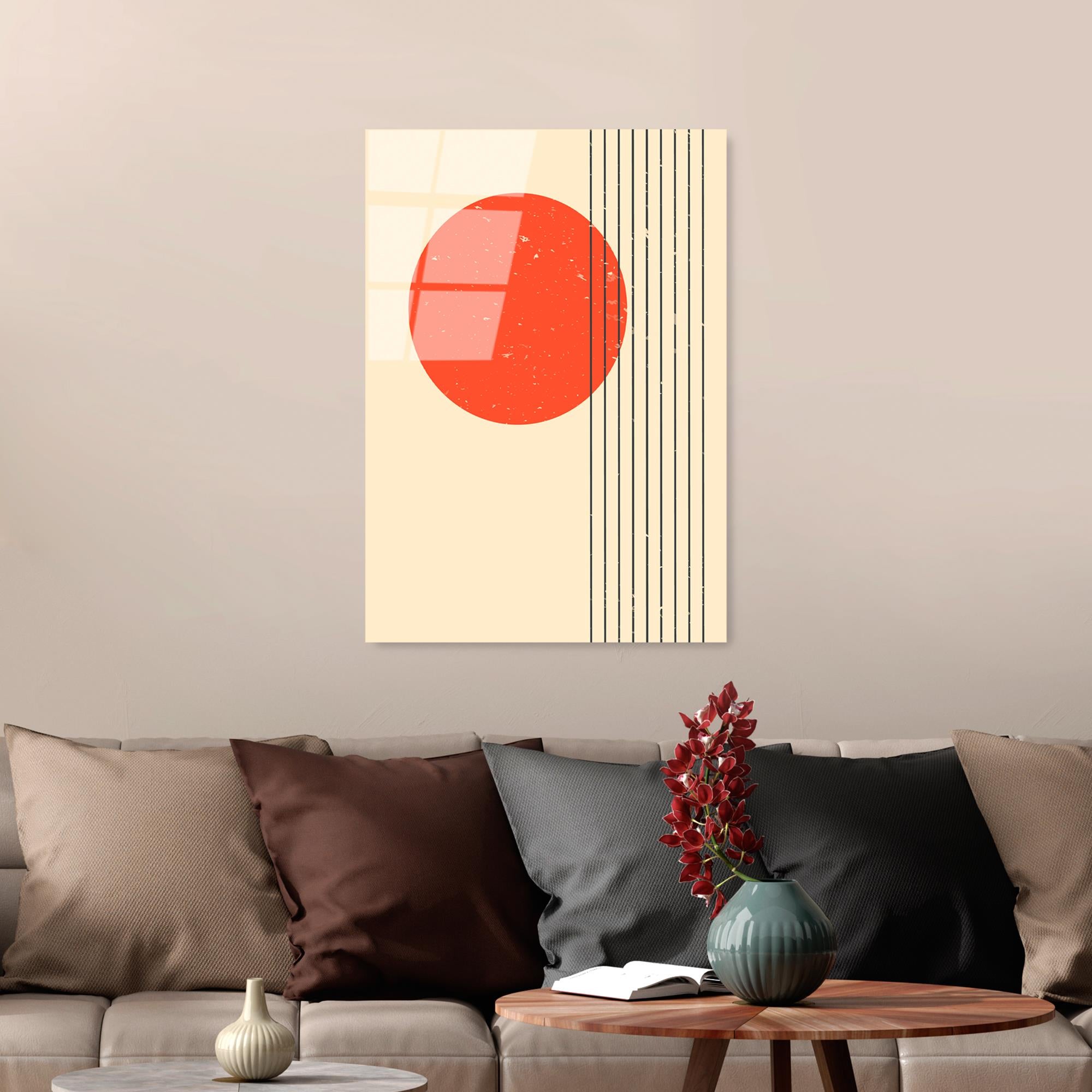 UV-896 Baskılı Cam Dikdörtgen Duvar Tablosu | ByLamp