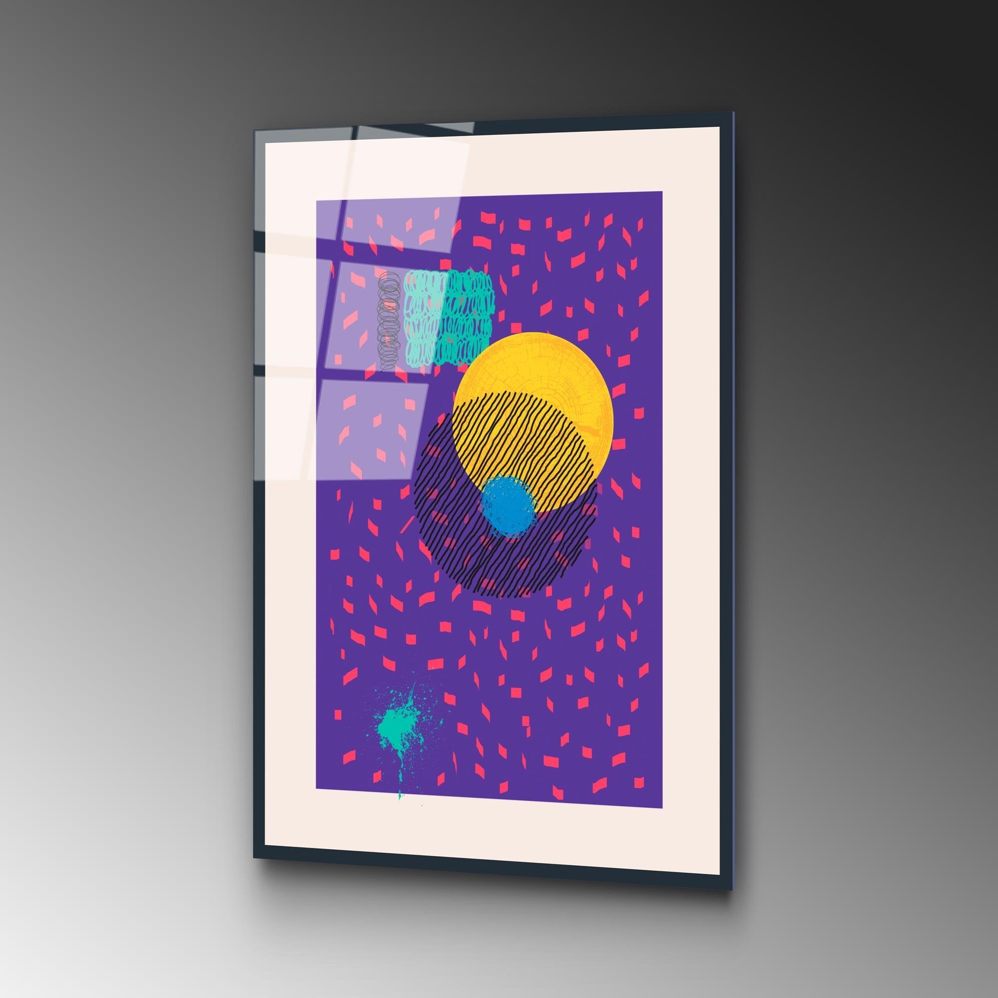 UV-897 Baskılı Cam Dikdörtgen Duvar Tablosu | ByLamp