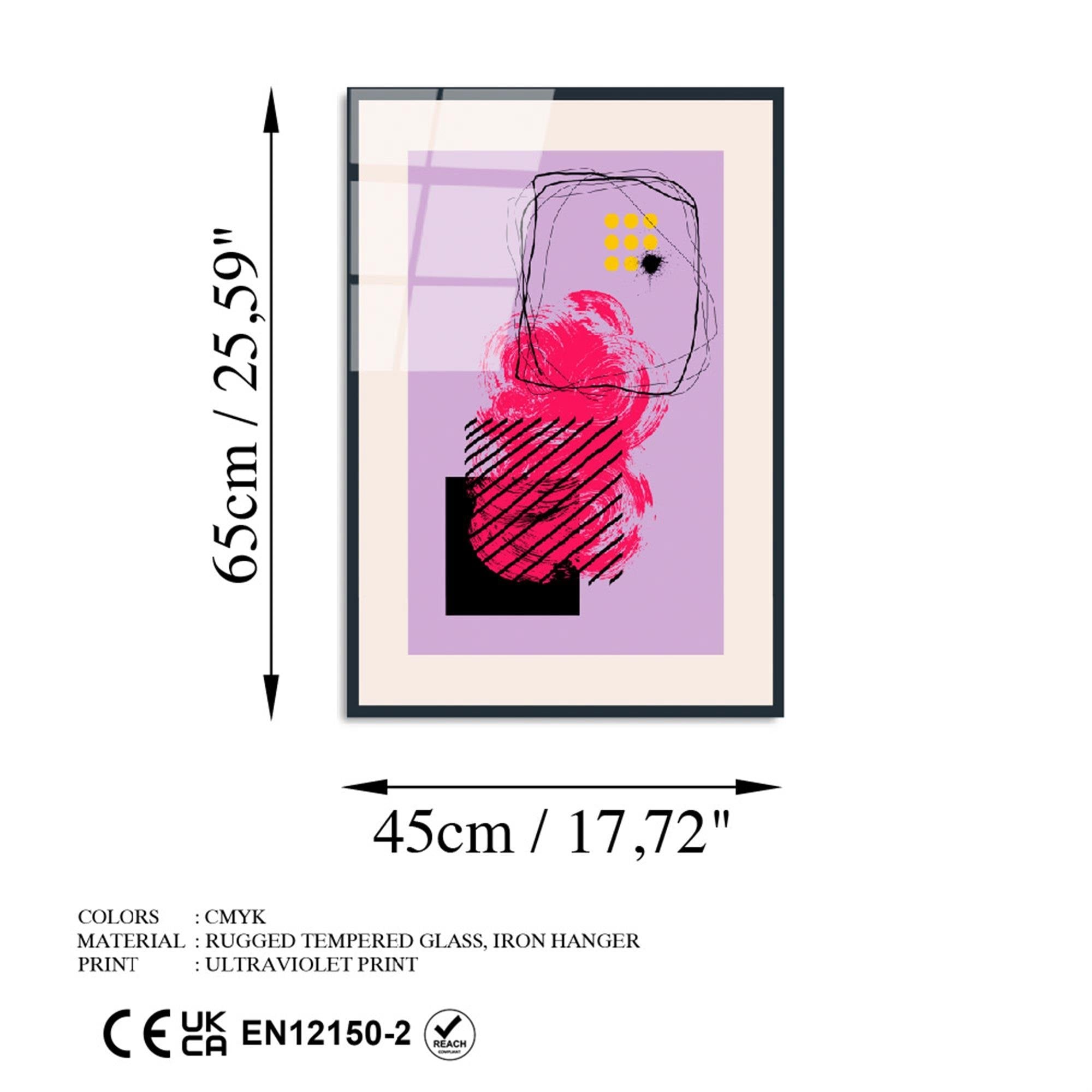 UV-898 Baskılı Cam Dikdörtgen Duvar Tablosu | ByLamp