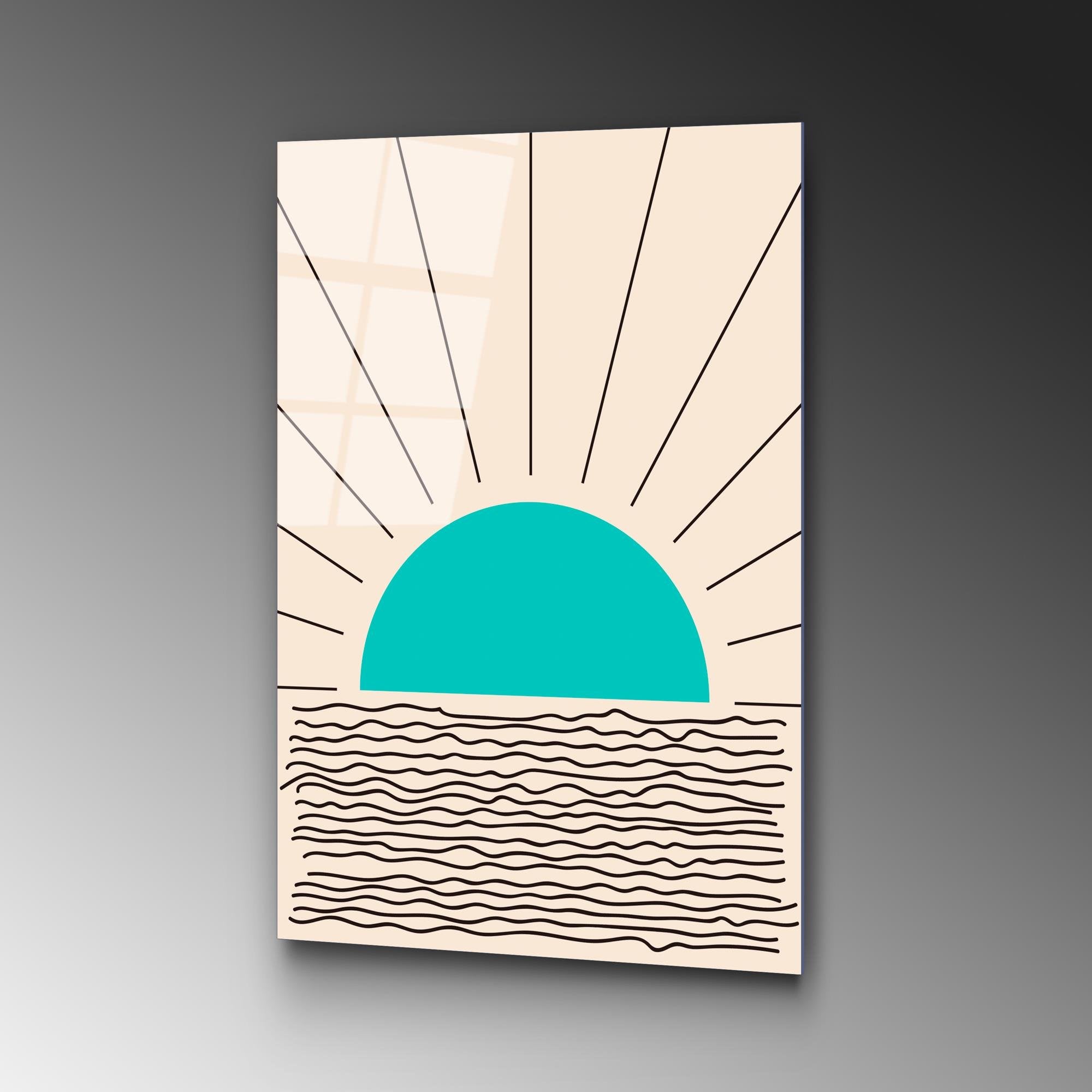 UV-904 Baskılı Cam Dikdörtgen Duvar Tablosu | ByLamp