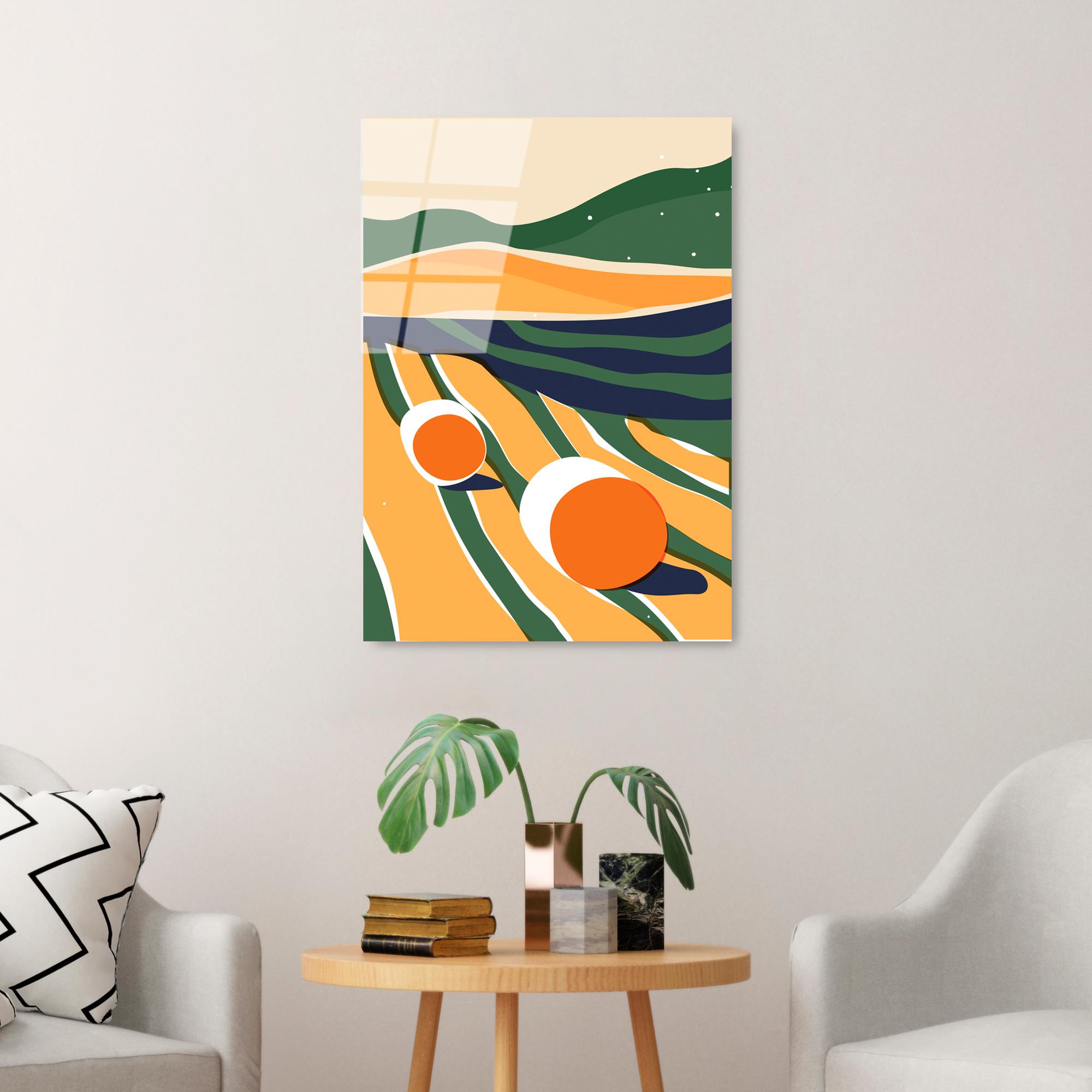 UV-907 Baskılı Cam Dikdörtgen Duvar Tablosu | ByLamp