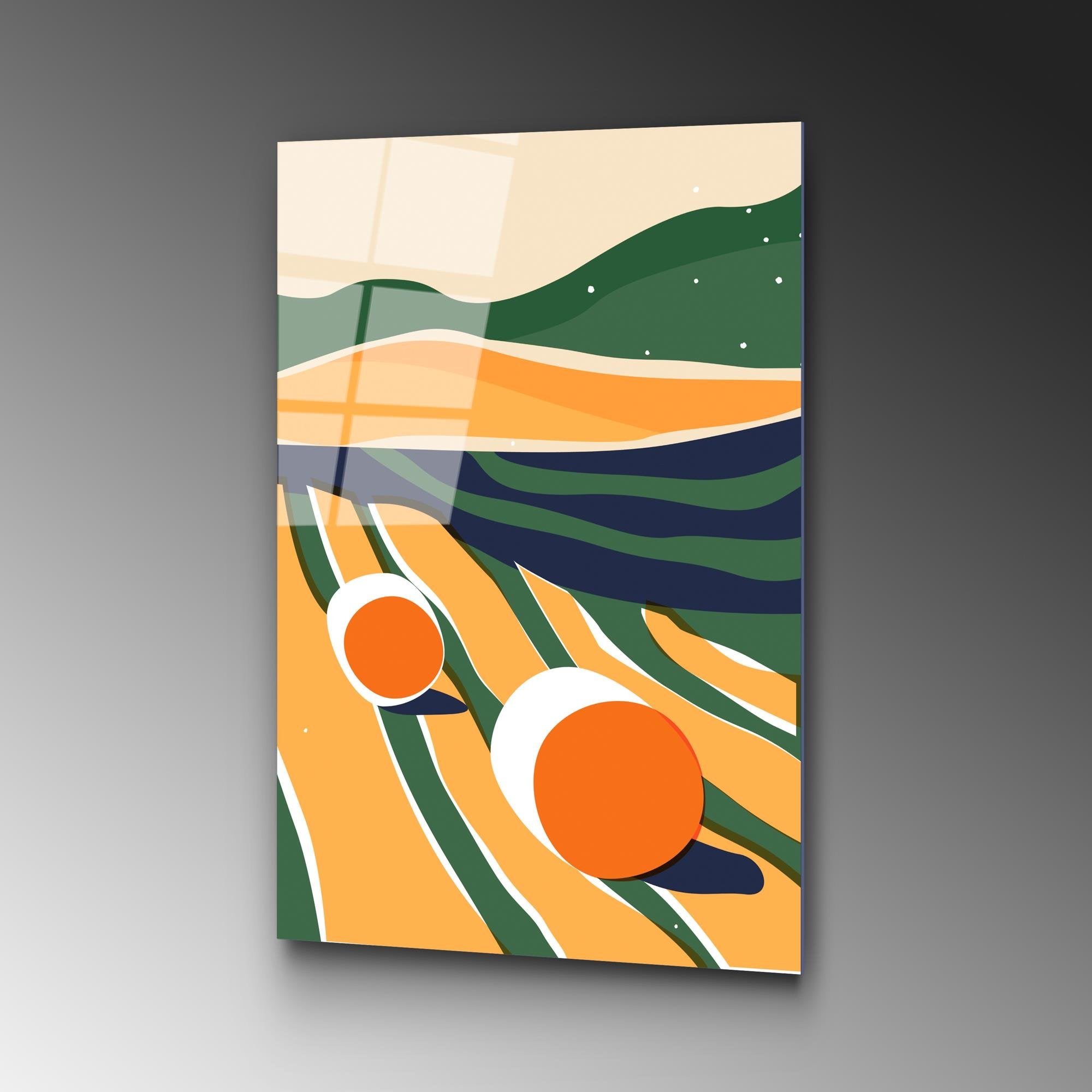 UV-907 Baskılı Cam Dikdörtgen Duvar Tablosu | ByLamp