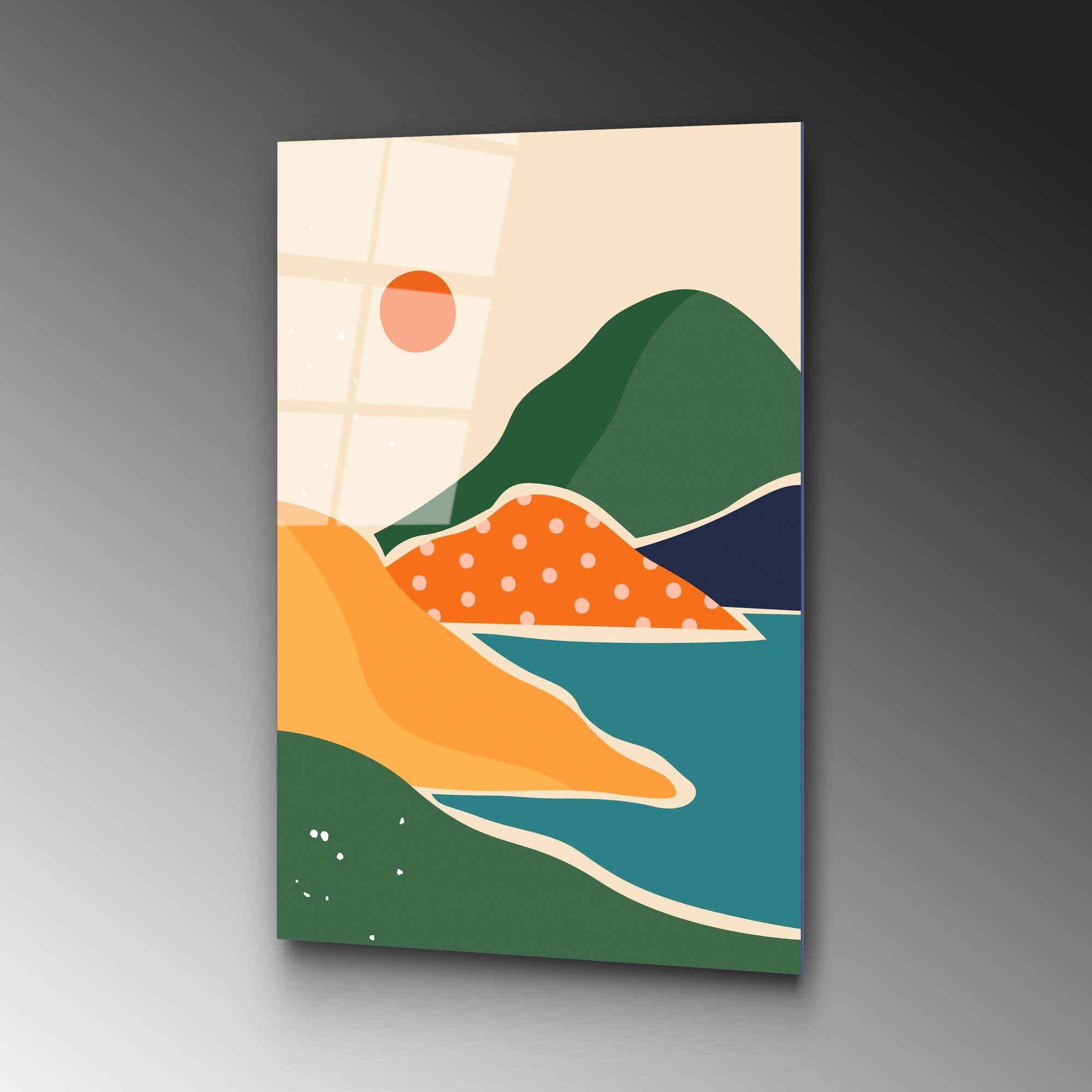 UV-908 Baskılı Cam Dikdörtgen Duvar Tablosu | ByLamp