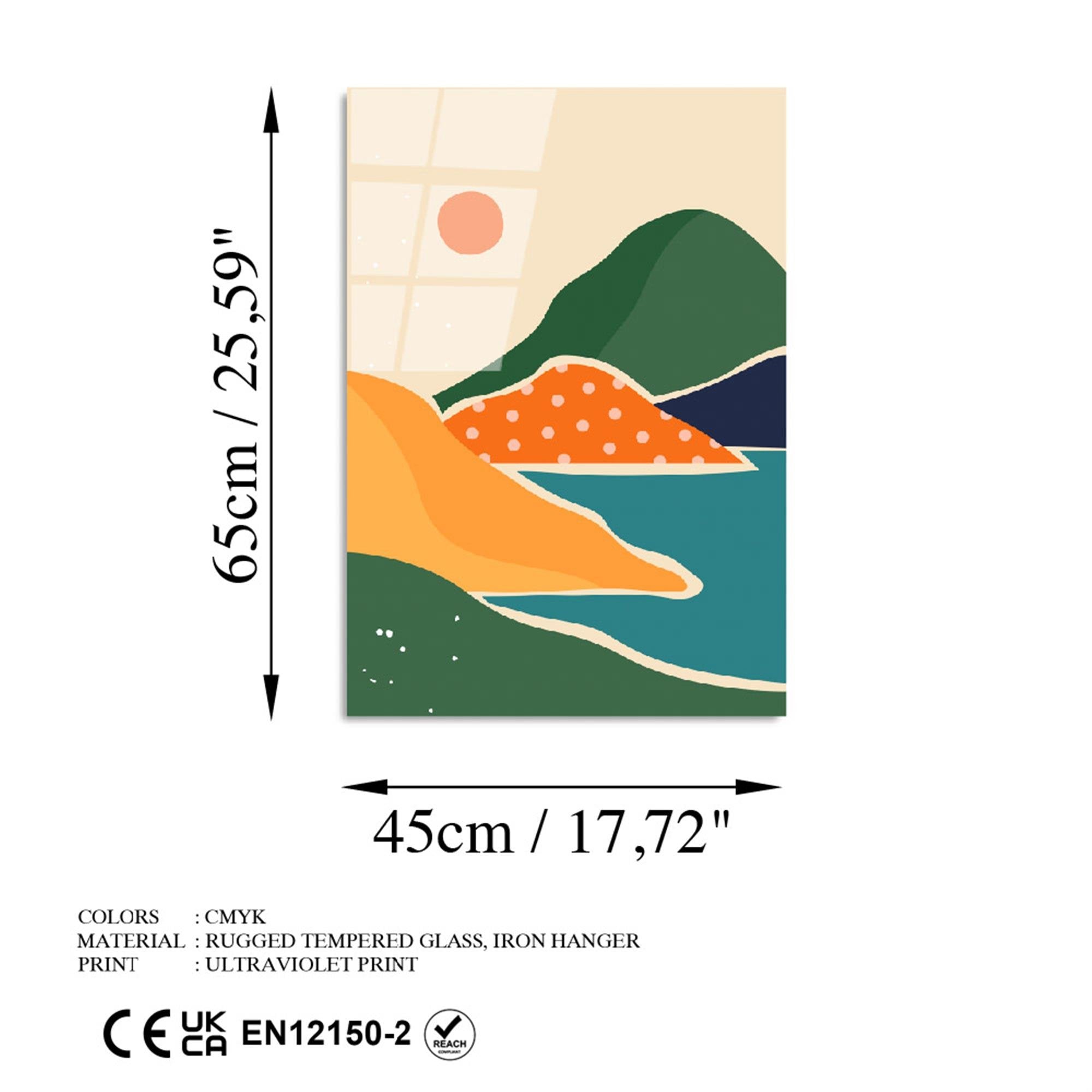 UV-908 Baskılı Cam Dikdörtgen Duvar Tablosu | ByLamp