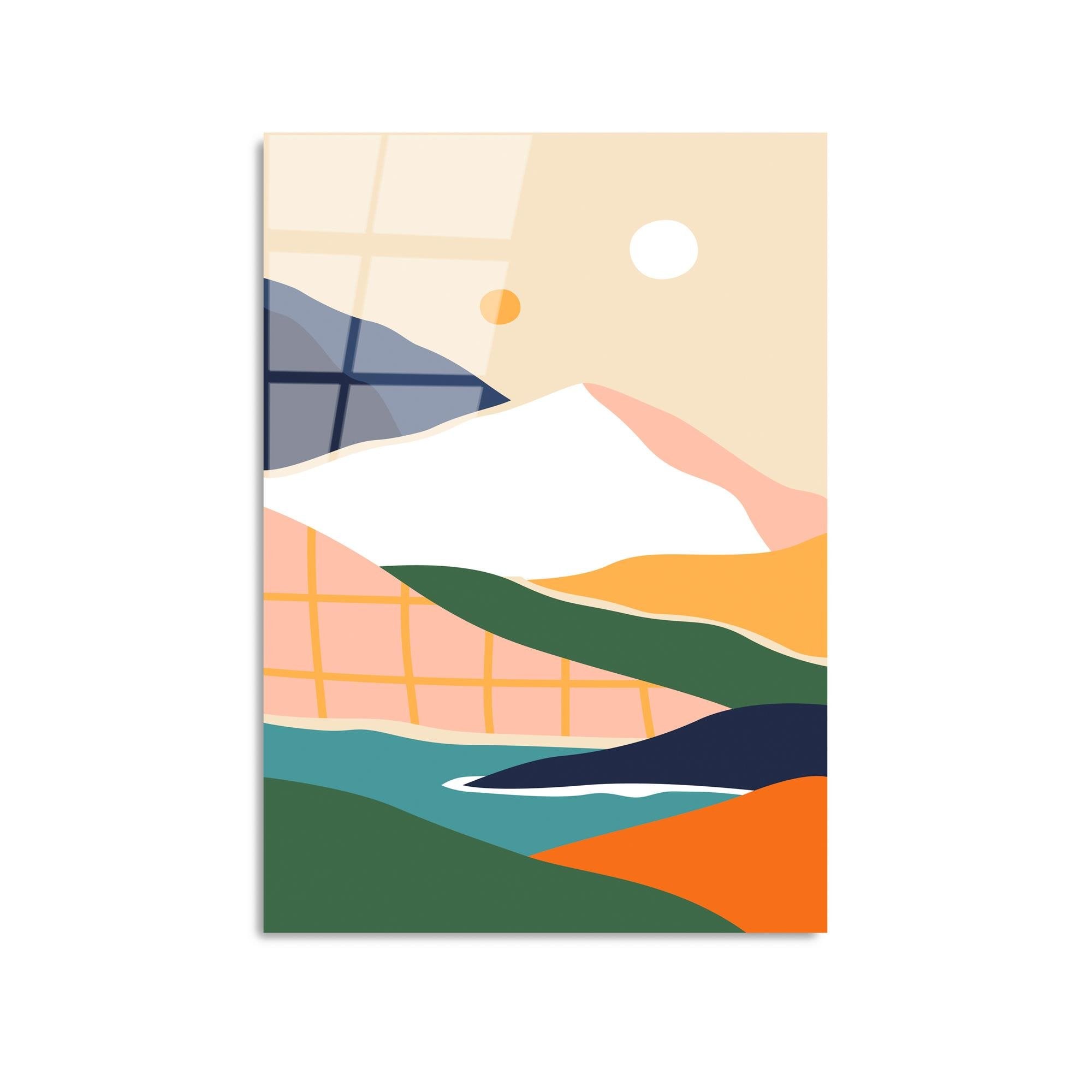 UV-910 Baskılı Cam Dikdörtgen Duvar Tablosu | ByLamp