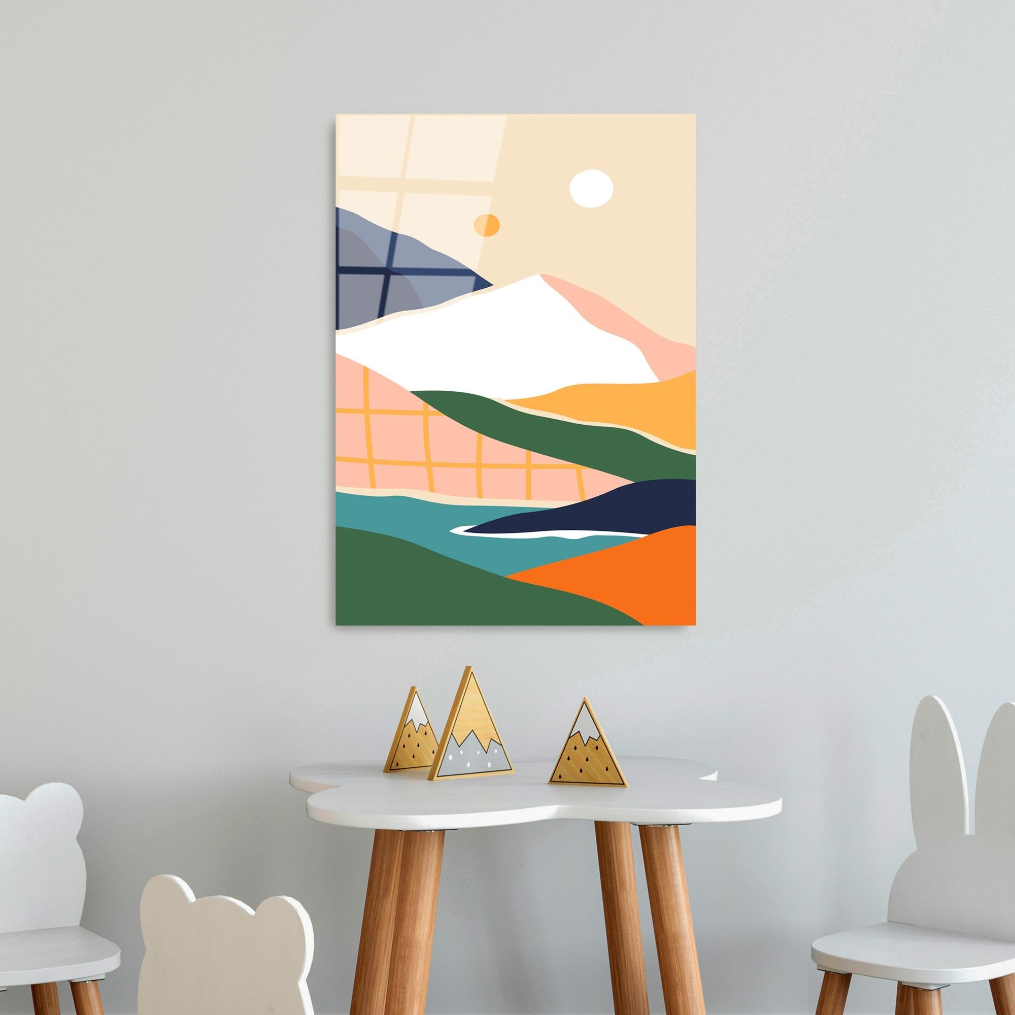 UV-910 Baskılı Cam Dikdörtgen Duvar Tablosu | ByLamp