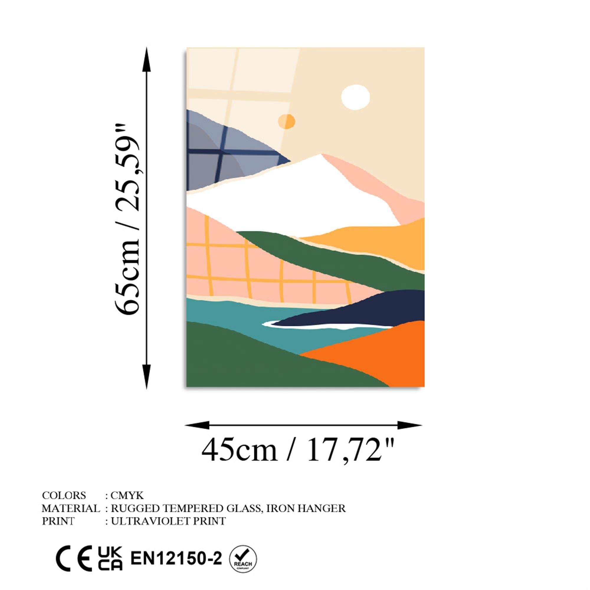 UV-910 Baskılı Cam Dikdörtgen Duvar Tablosu | ByLamp