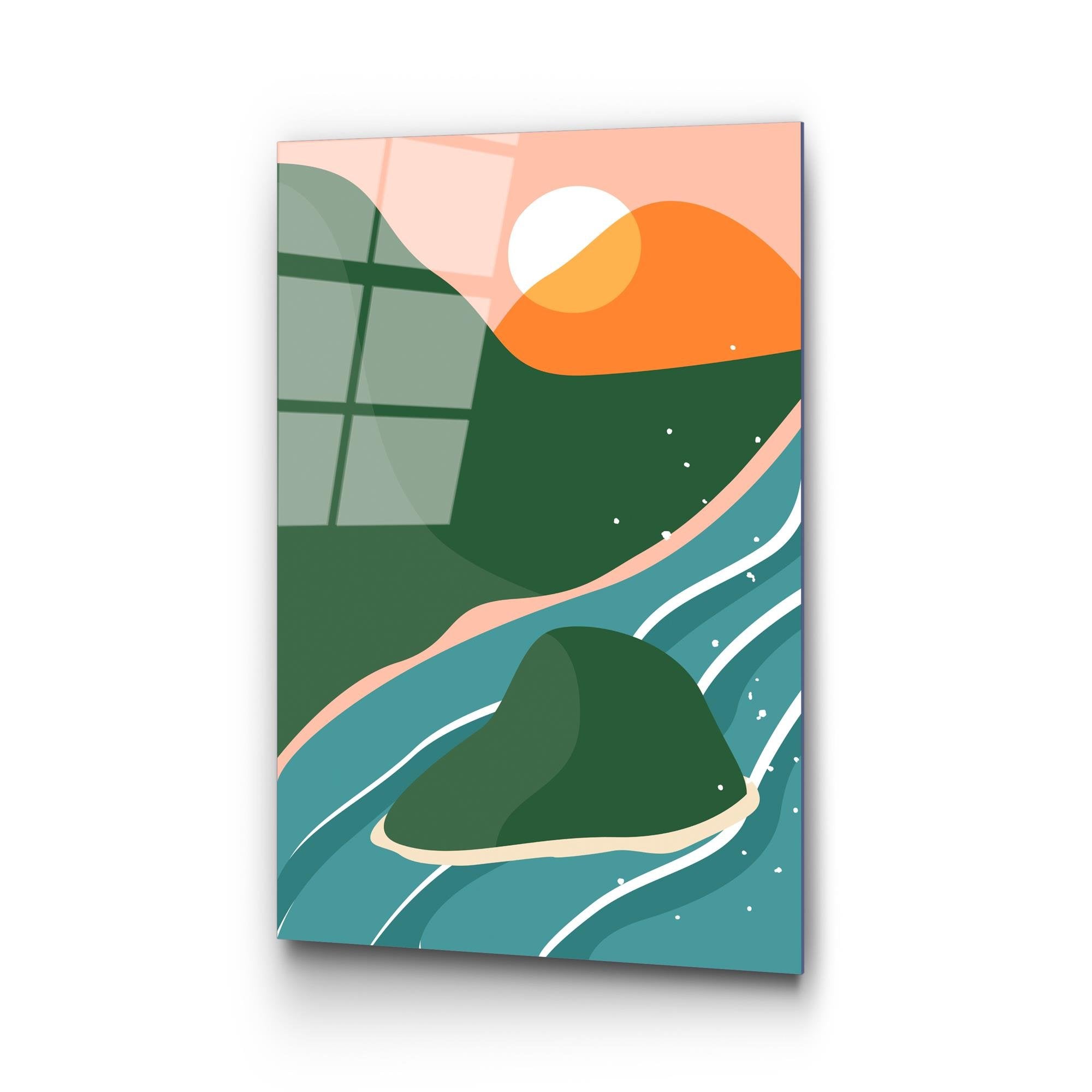 UV-911 Baskılı Cam Dikdörtgen Duvar Tablosu | ByLamp