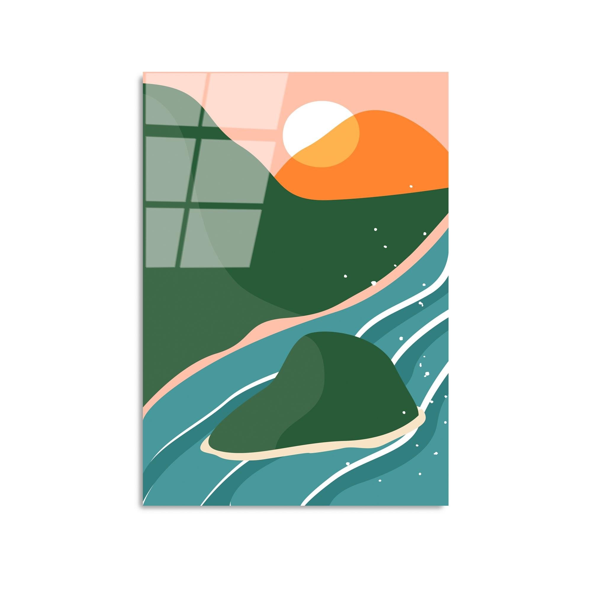 UV-911 Baskılı Cam Dikdörtgen Duvar Tablosu | ByLamp