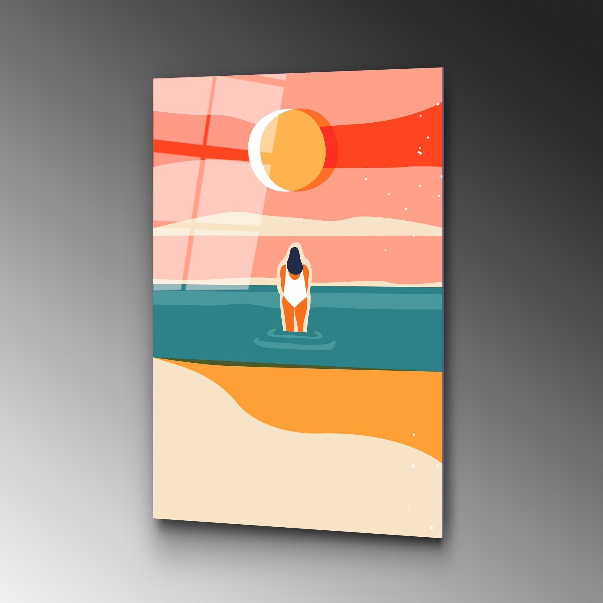 UV-913 Baskılı Cam Dikdörtgen Duvar Tablosu | ByLamp