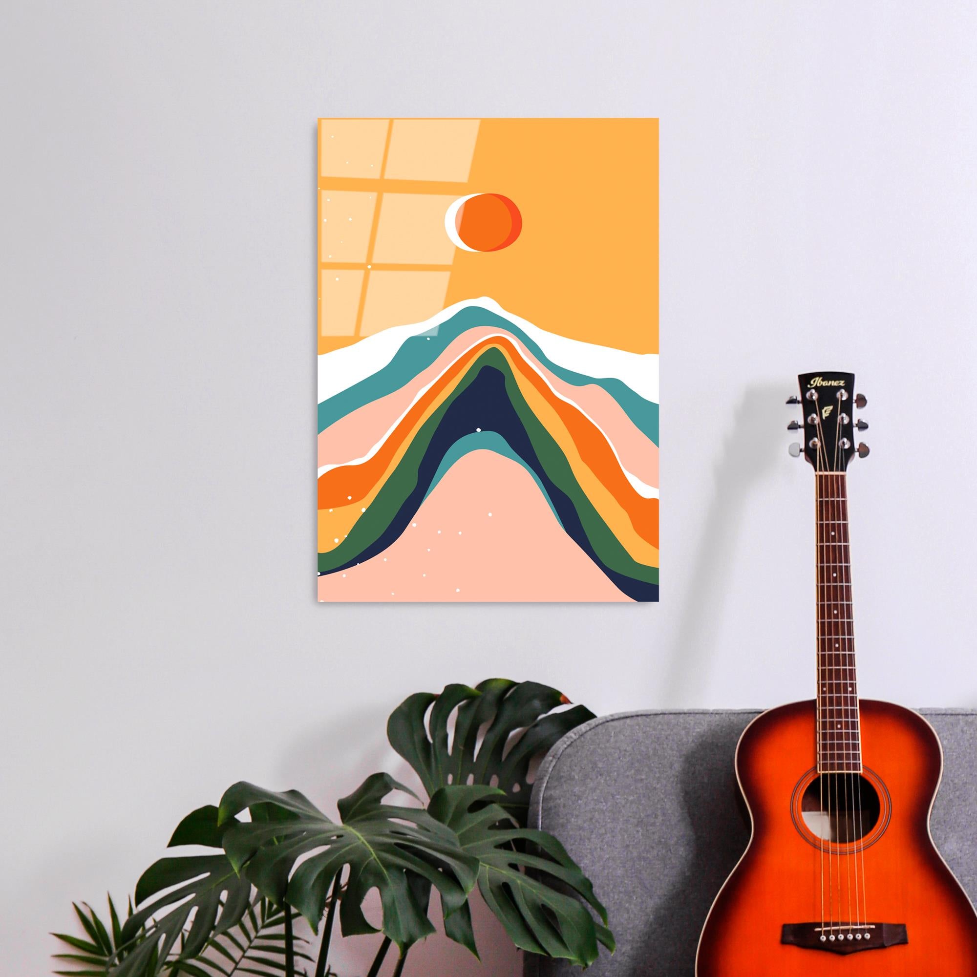 UV-914 Baskılı Cam Dikdörtgen Duvar Tablosu | ByLamp