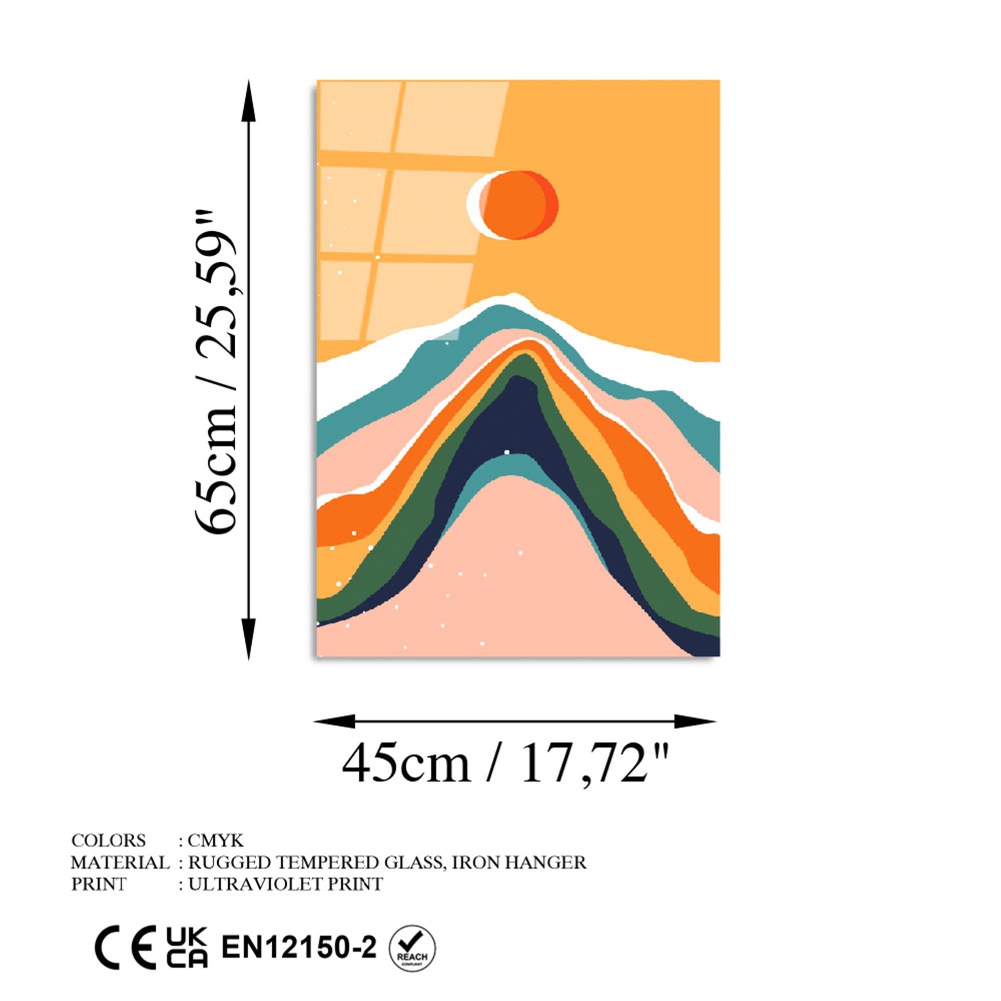 UV-914 Baskılı Cam Dikdörtgen Duvar Tablosu | ByLamp