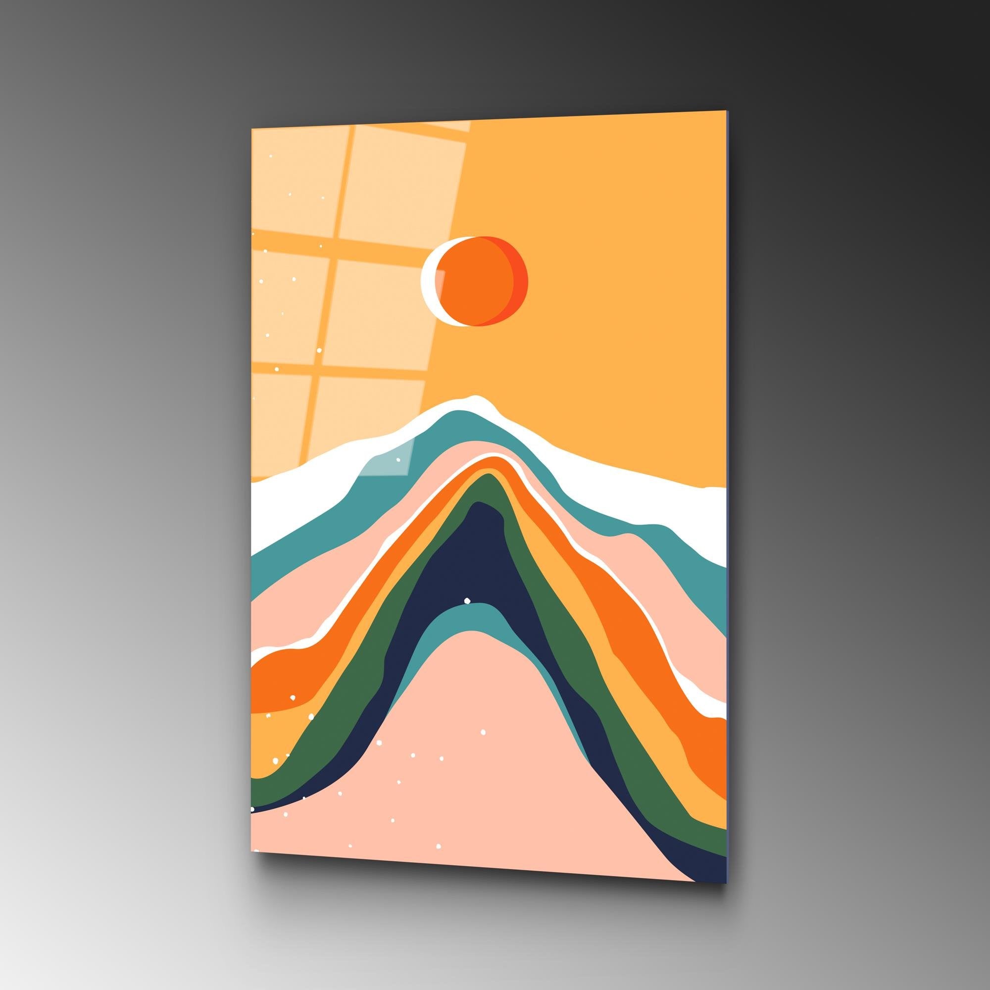 UV-914 Baskılı Cam Dikdörtgen Duvar Tablosu | ByLamp