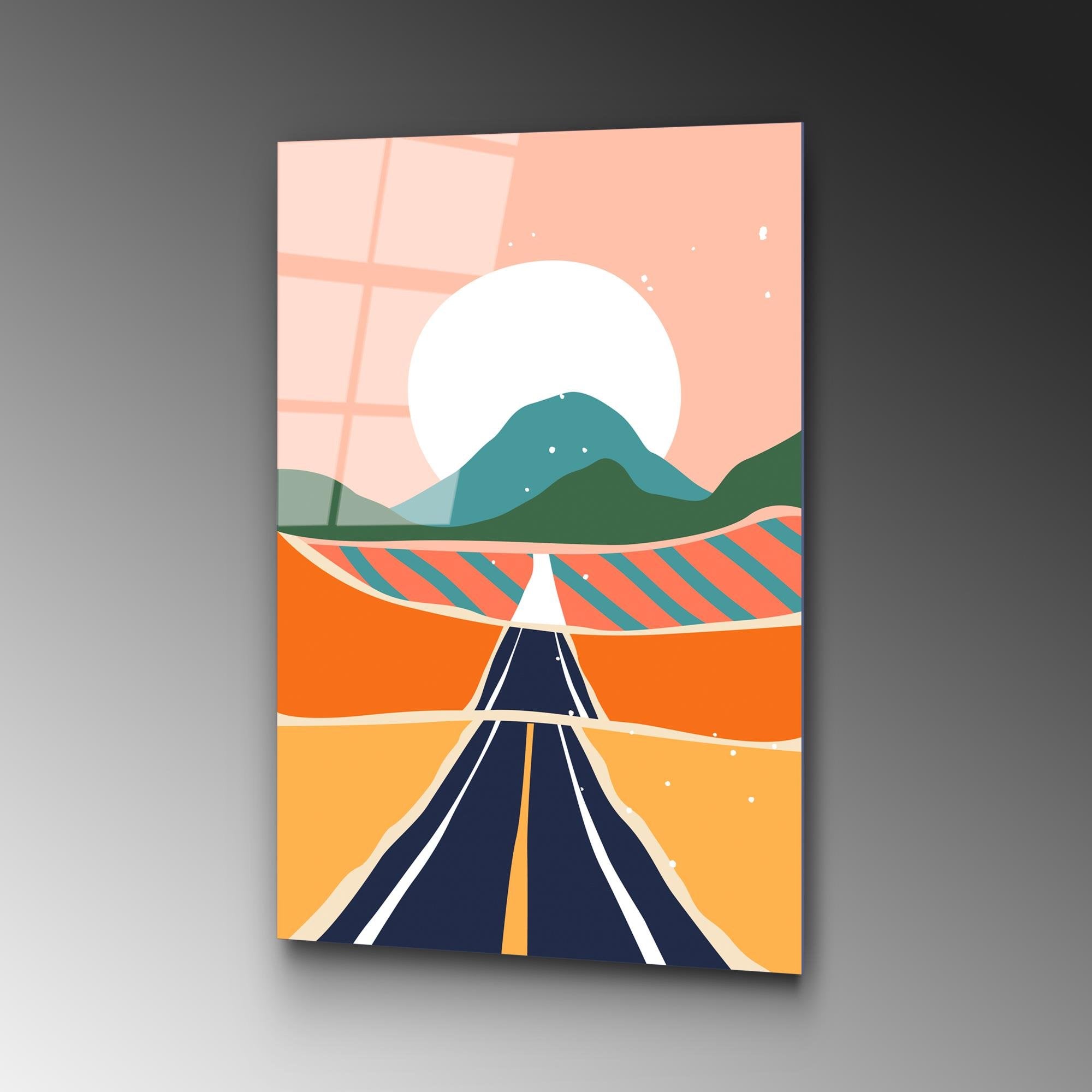 UV-915 Baskılı Cam Dikdörtgen Duvar Tablosu | ByLamp