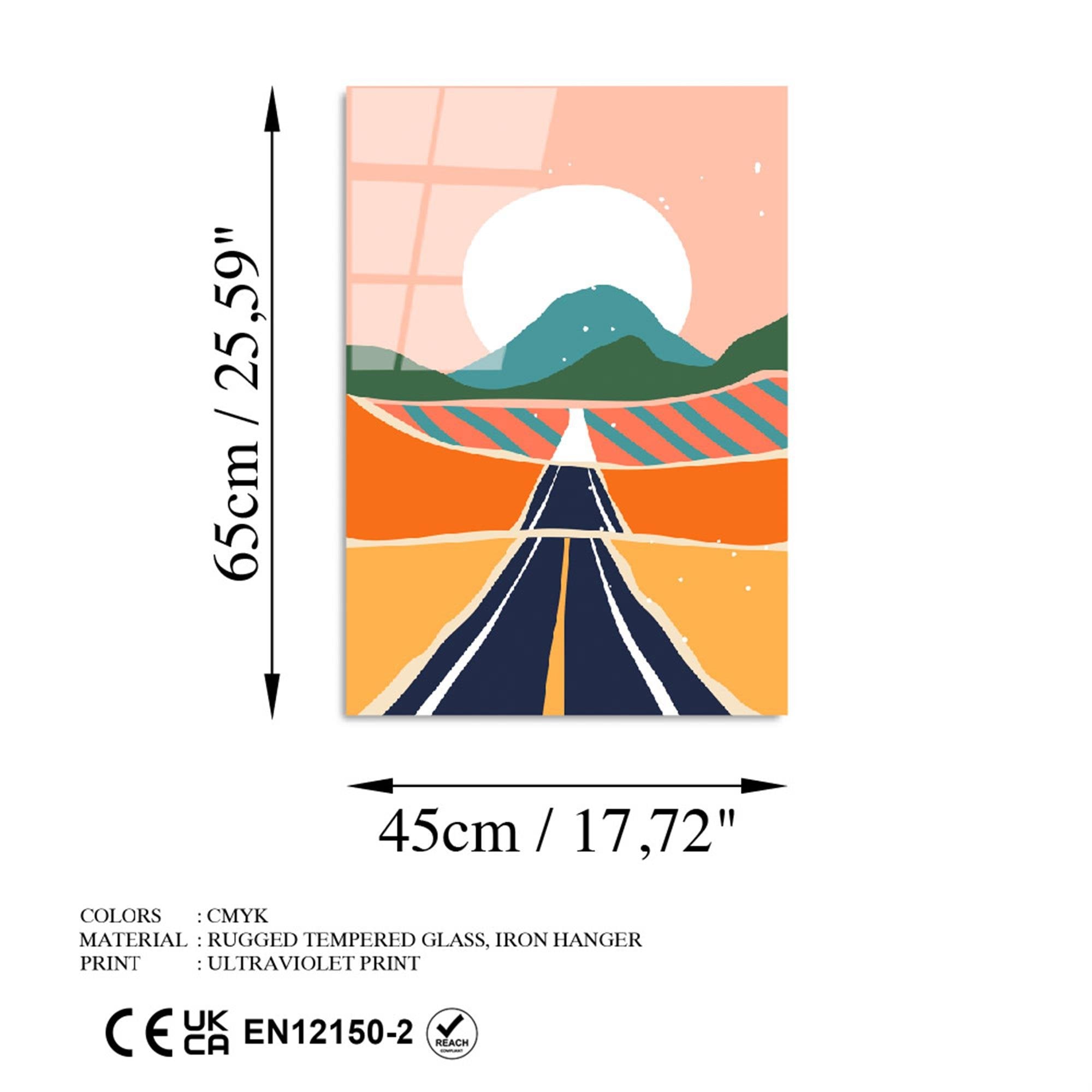 UV-915 Baskılı Cam Dikdörtgen Duvar Tablosu | ByLamp