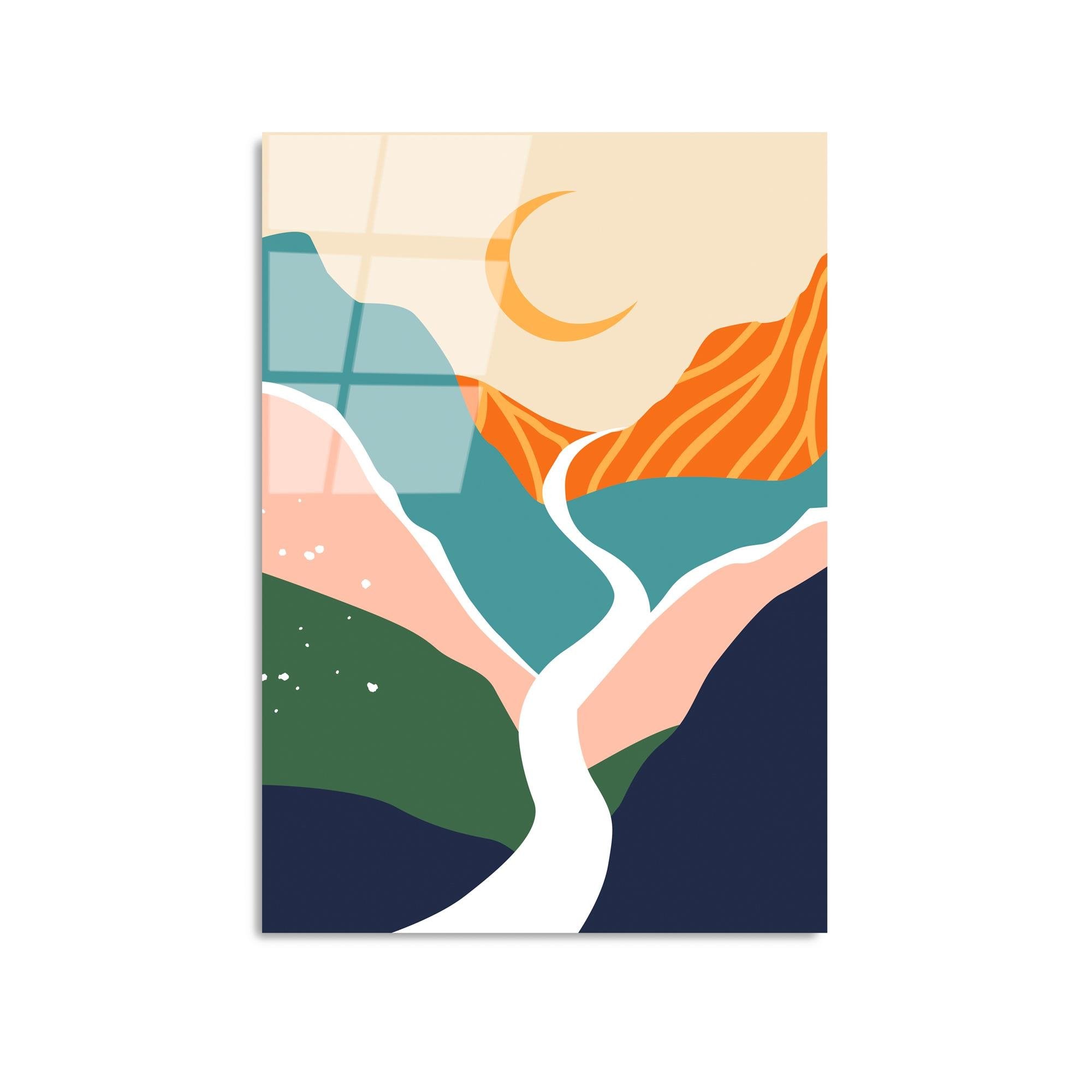 UV-917 Baskılı Cam Dikdörtgen Duvar Tablosu | ByLamp