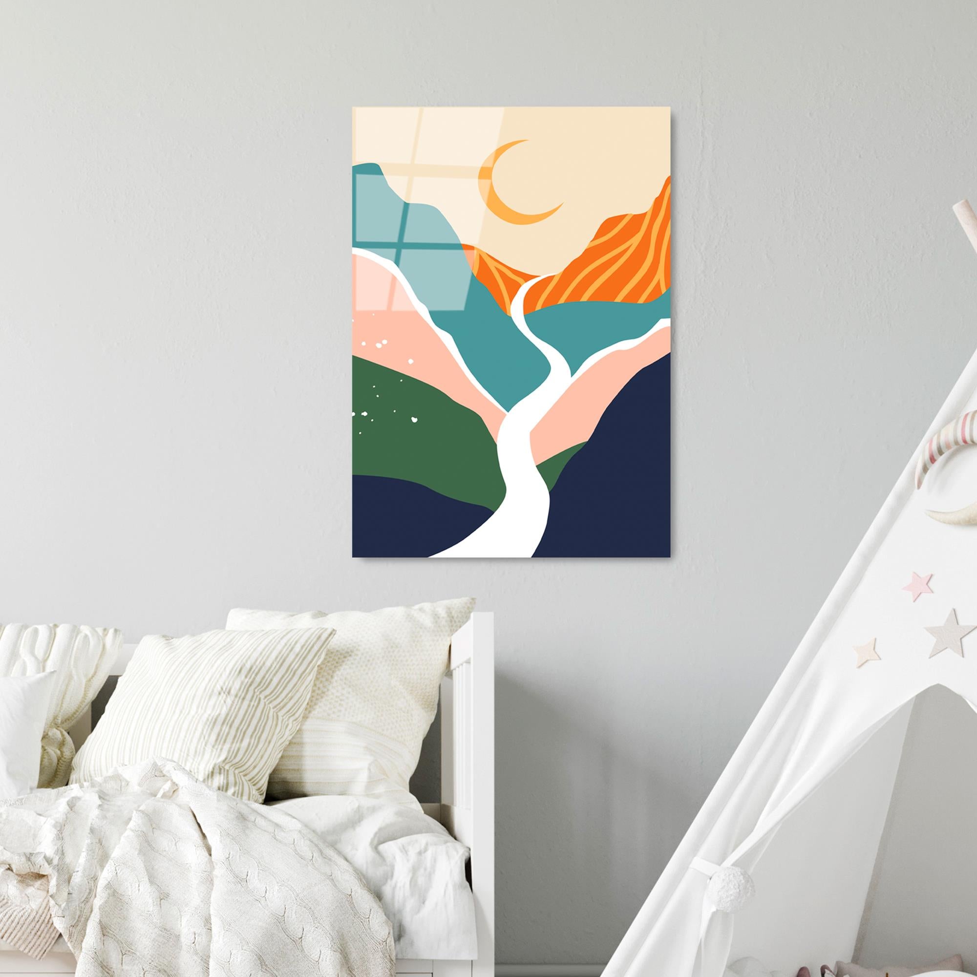 UV-917 Baskılı Cam Dikdörtgen Duvar Tablosu | ByLamp