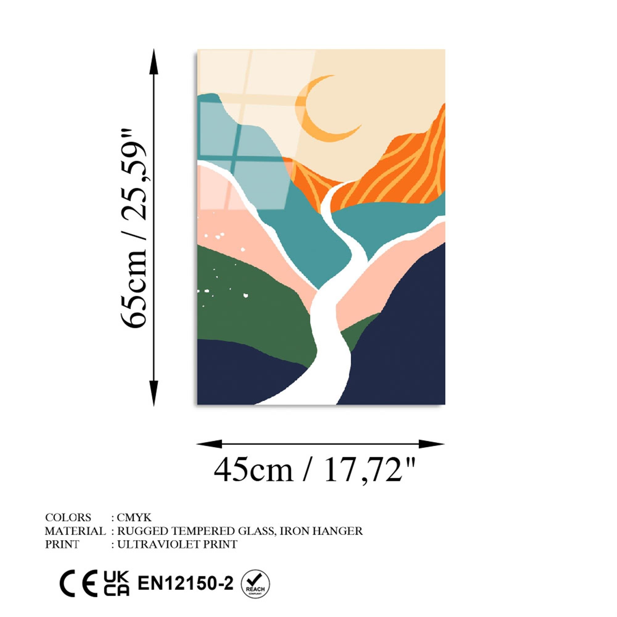 UV-917 Baskılı Cam Dikdörtgen Duvar Tablosu | ByLamp