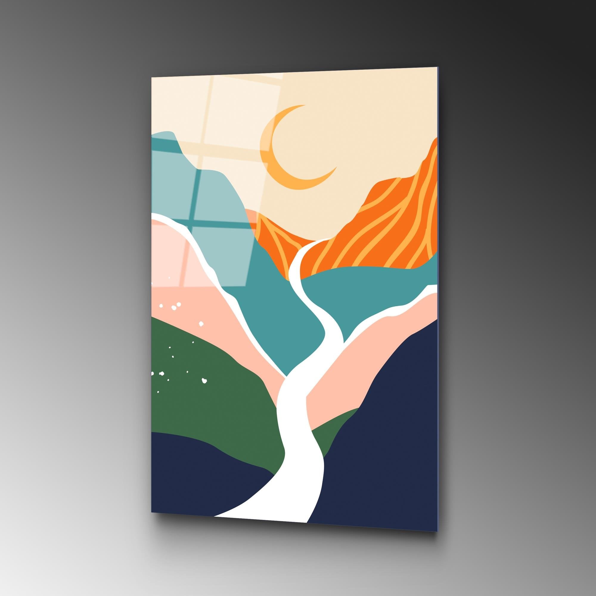 UV-917 Baskılı Cam Dikdörtgen Duvar Tablosu | ByLamp