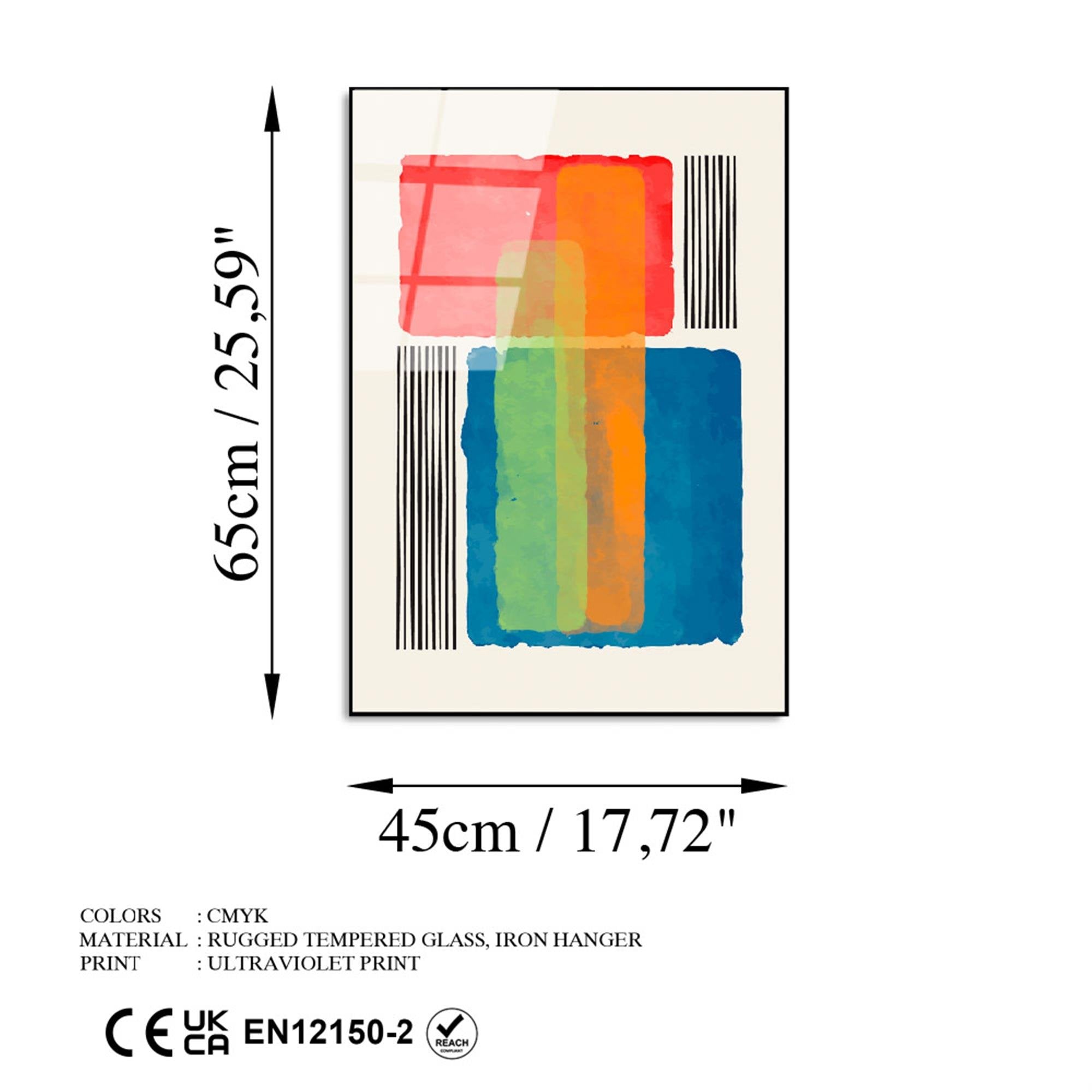 UV-918 Baskılı Cam Dikdörtgen Duvar Tablosu | ByLamp