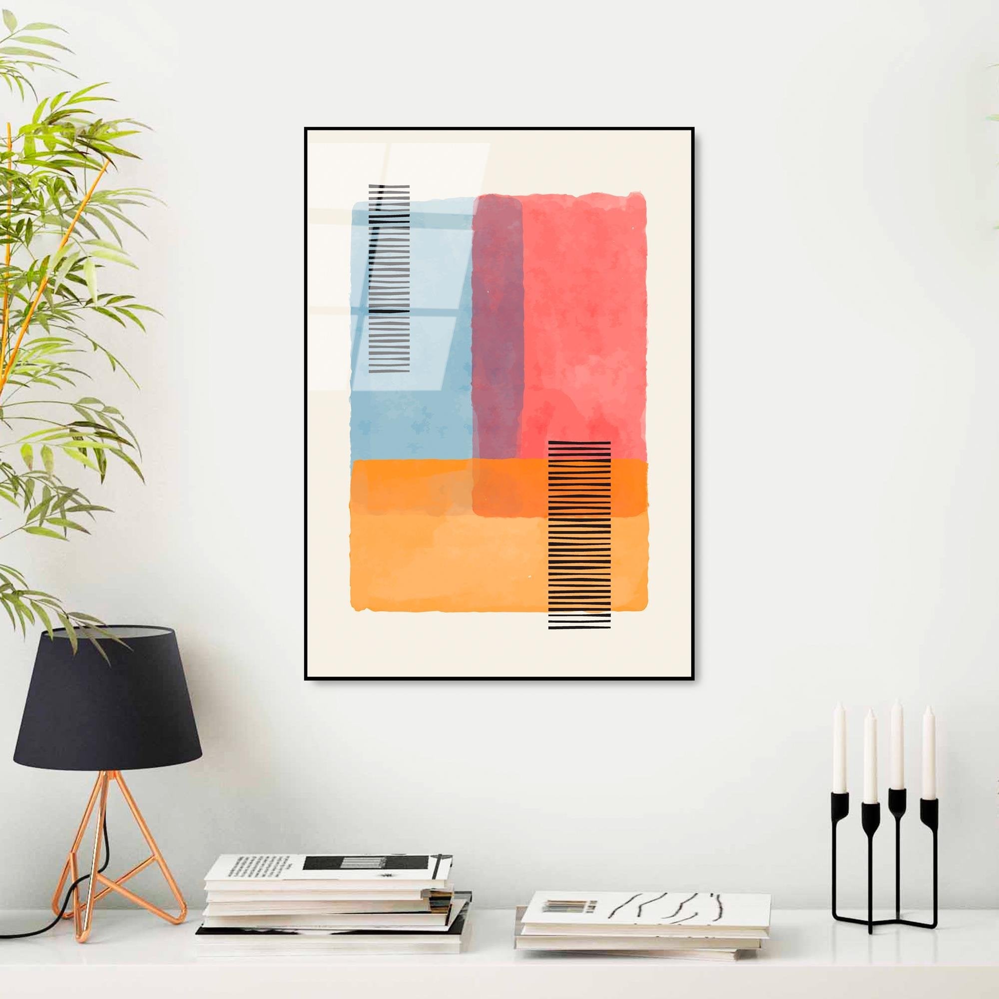 UV-919 Baskılı Cam Dikdörtgen Duvar Tablosu | ByLamp