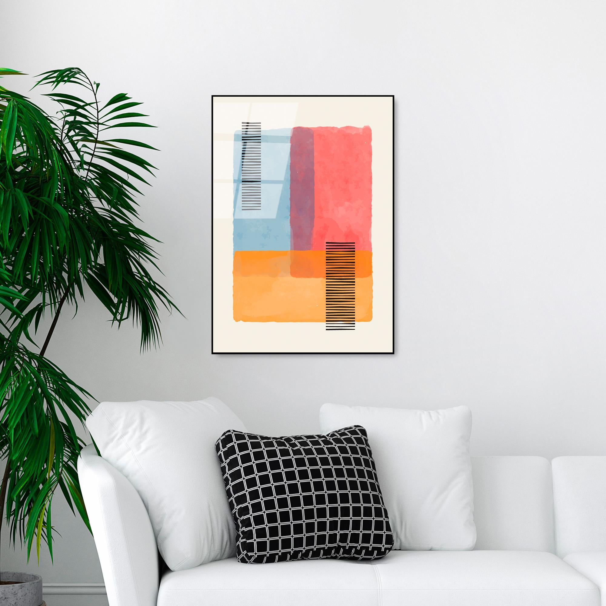 UV-919 Baskılı Cam Dikdörtgen Duvar Tablosu | ByLamp