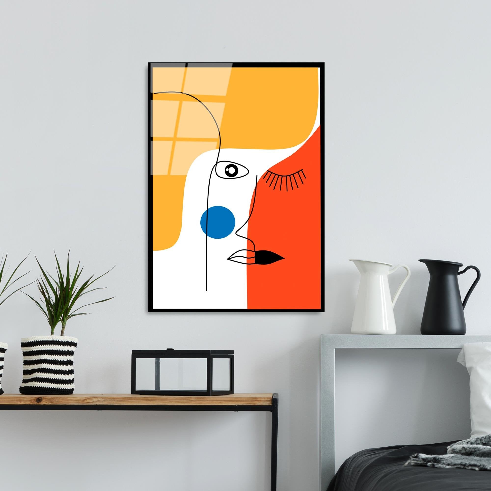 UV-923 Baskılı Cam Dikdörtgen Duvar Tablosu | ByLamp