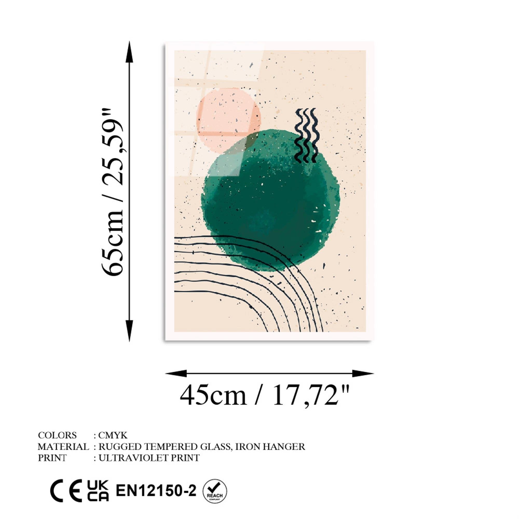 UV-926 Baskılı Cam Dikdörtgen Duvar Tablosu | ByLamp