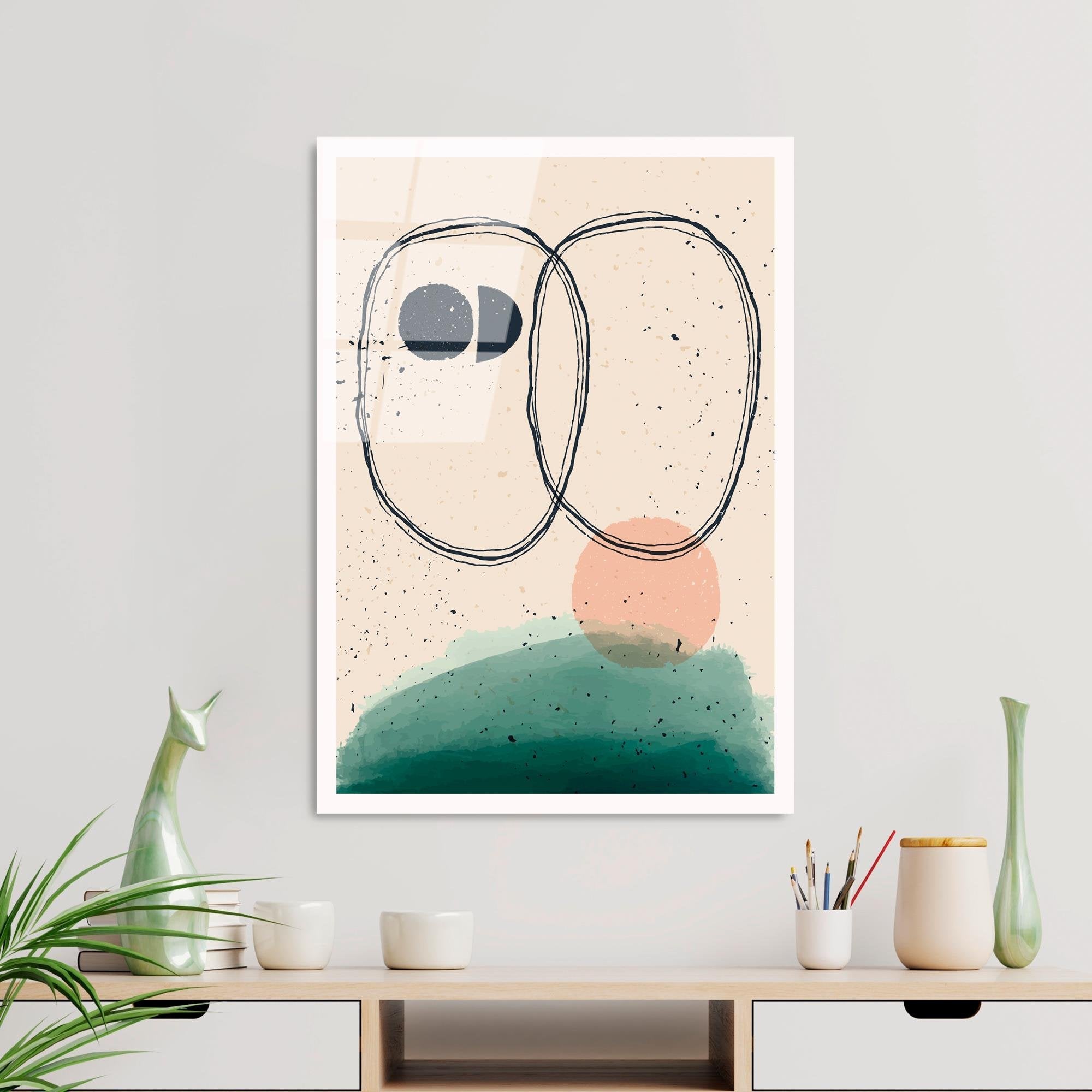 UV-927 Baskılı Cam Dikdörtgen Duvar Tablosu | ByLamp