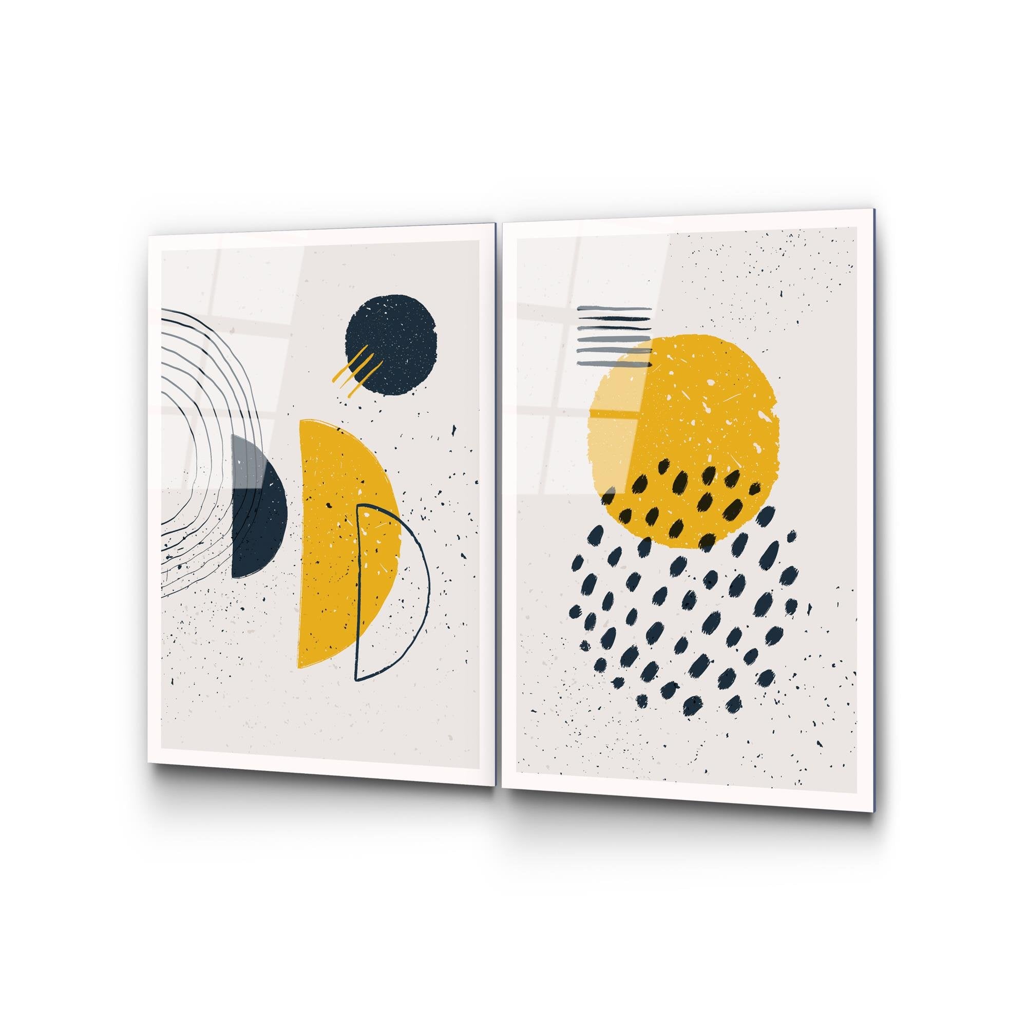 UV-953 Baskılı Cam 2'li Set Duvar Tablosu | ByLamp