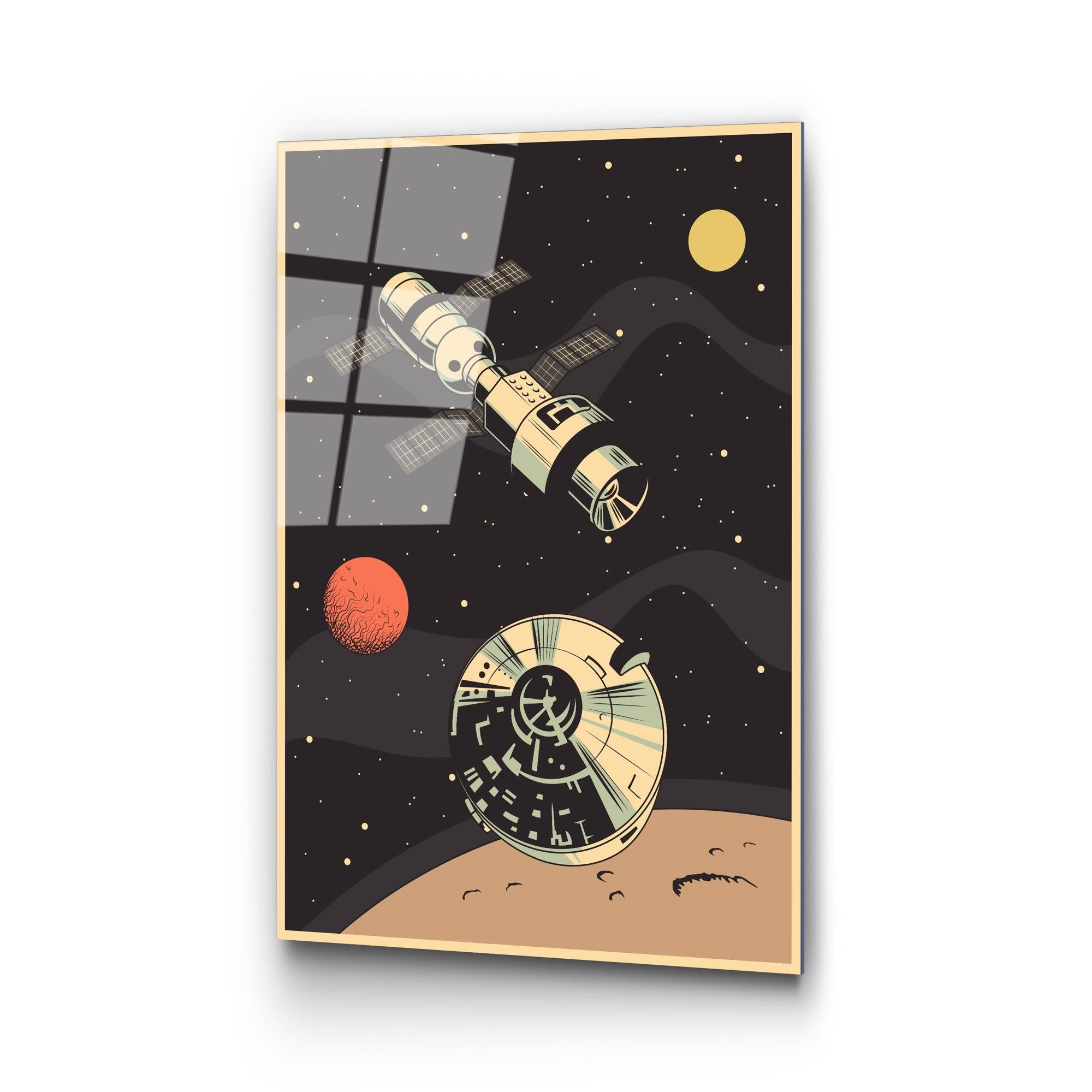 UV-955 Baskılı Cam Dikdörtgen Duvar Tablosu | ByLamp