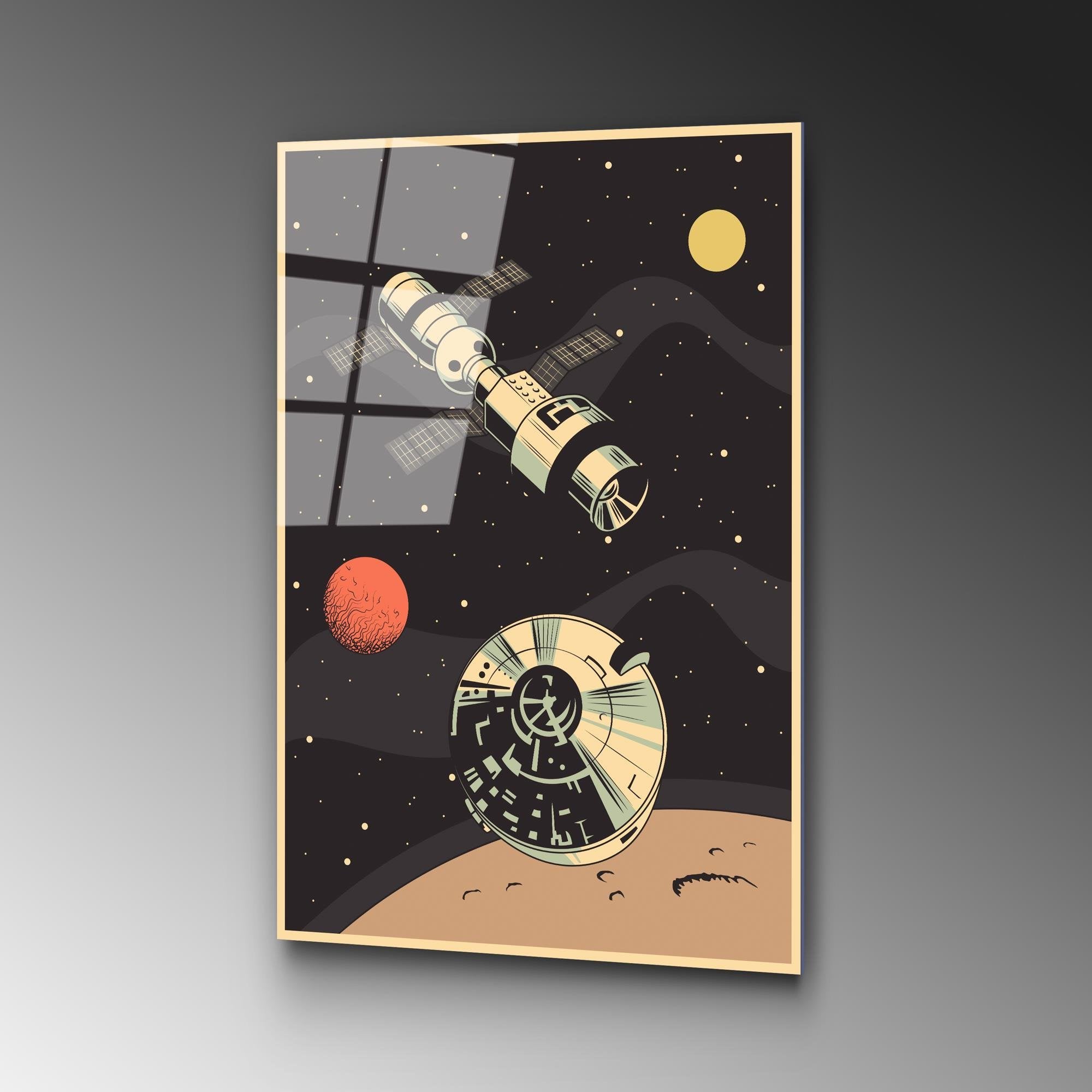 UV-955 Baskılı Cam Dikdörtgen Duvar Tablosu | ByLamp