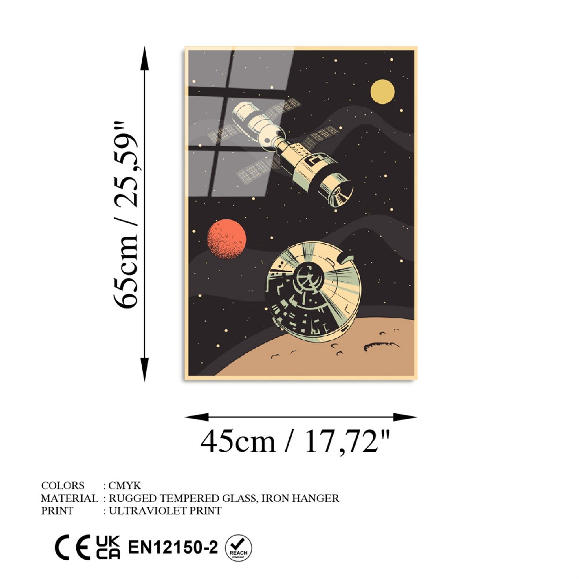 UV-955 Baskılı Cam Dikdörtgen Duvar Tablosu | ByLamp