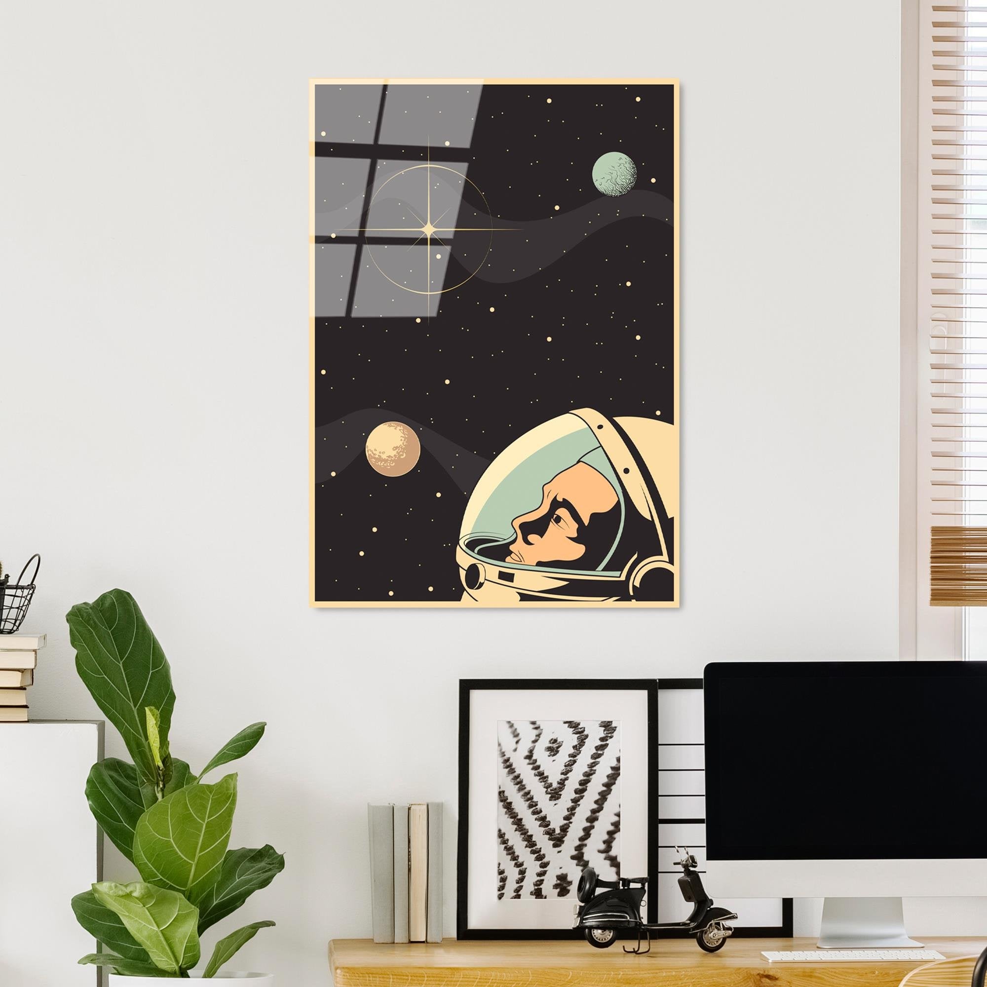 UV-956 Baskılı Cam Dikdörtgen Duvar Tablosu | ByLamp