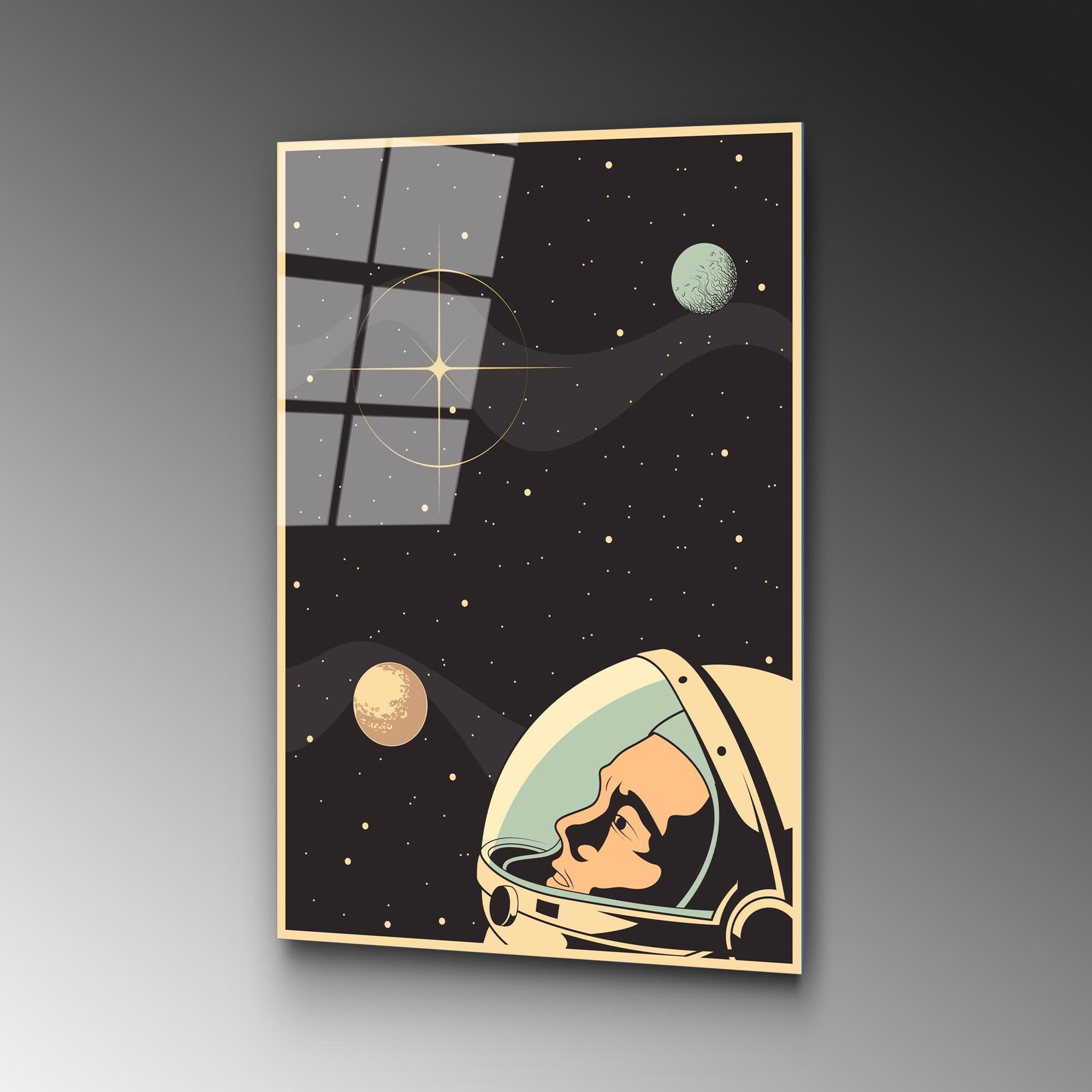 UV-956 Baskılı Cam Dikdörtgen Duvar Tablosu | ByLamp