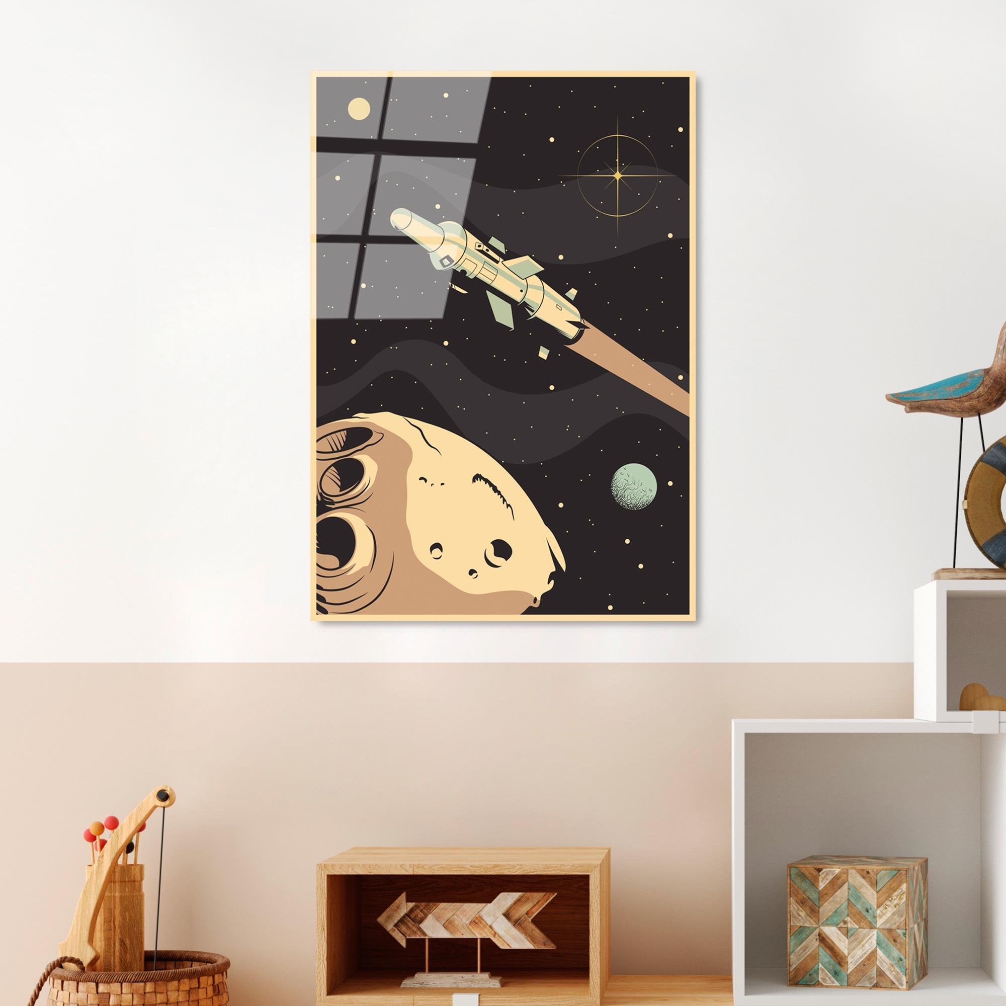 UV-957 Baskılı Cam Dikdörtgen Duvar Tablosu | ByLamp