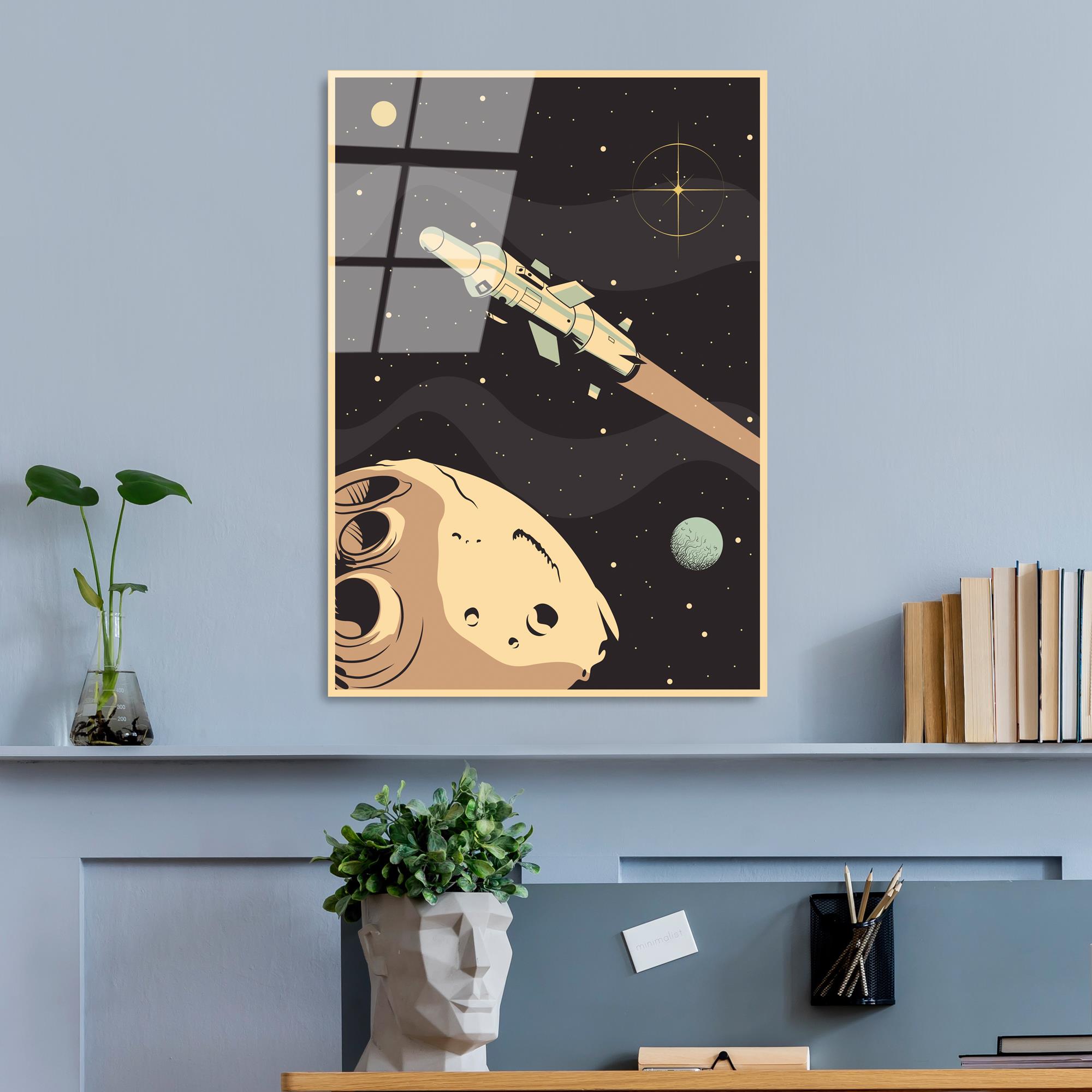 UV-957 Baskılı Cam Dikdörtgen Duvar Tablosu | ByLamp