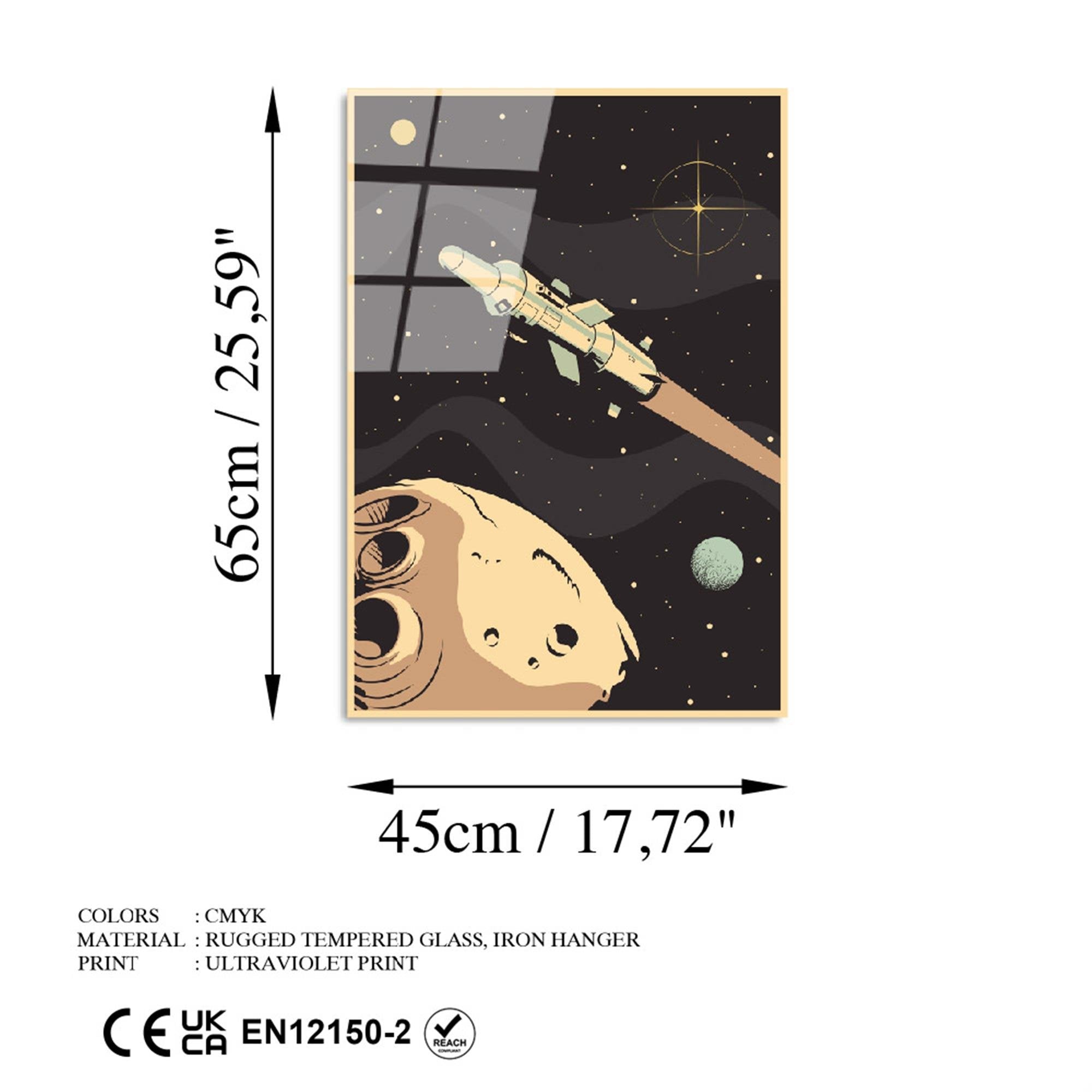 UV-957 Baskılı Cam Dikdörtgen Duvar Tablosu | ByLamp