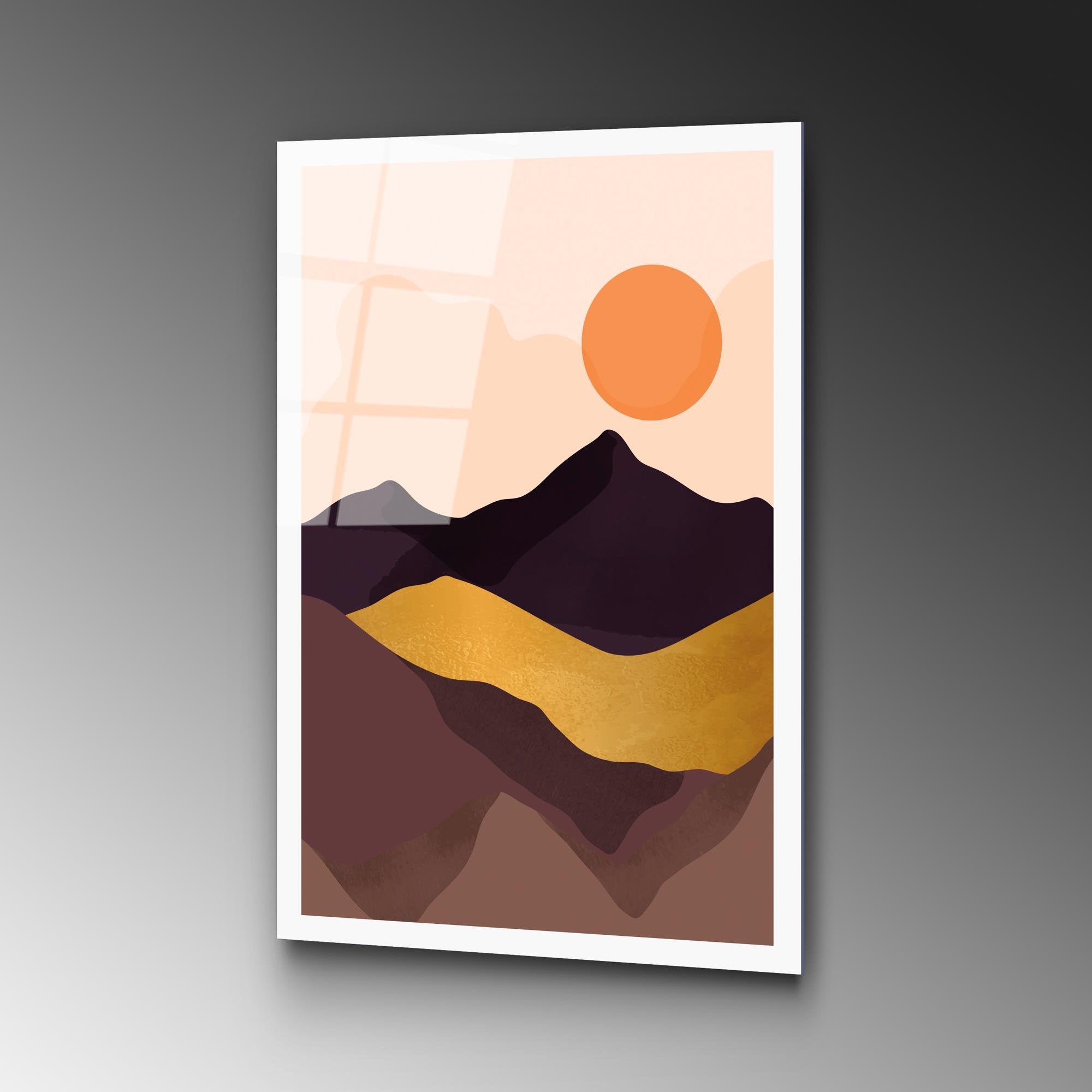 UV-959 Baskılı Cam Dikdörtgen Duvar Tablosu | ByLamp