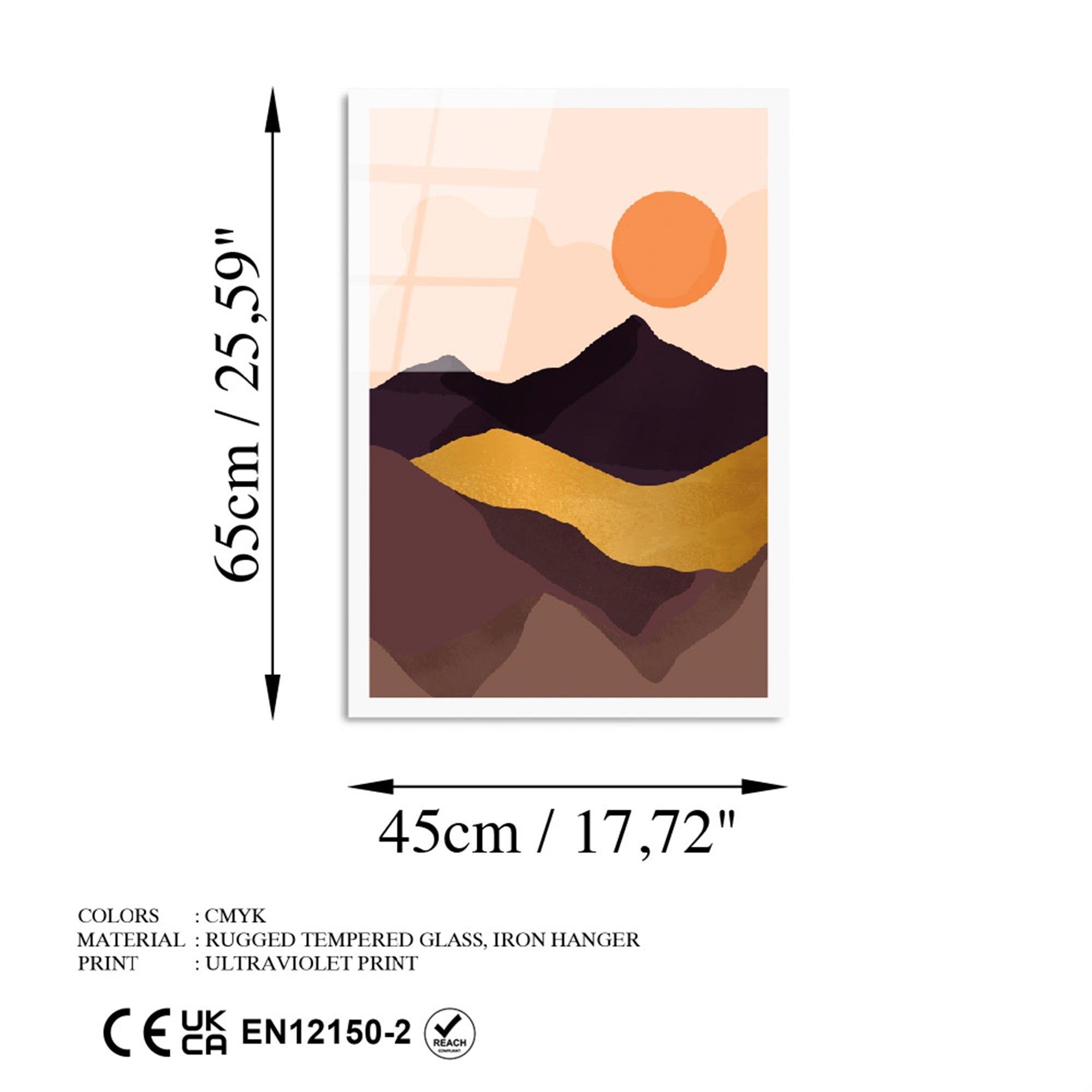 UV-959 Baskılı Cam Dikdörtgen Duvar Tablosu | ByLamp