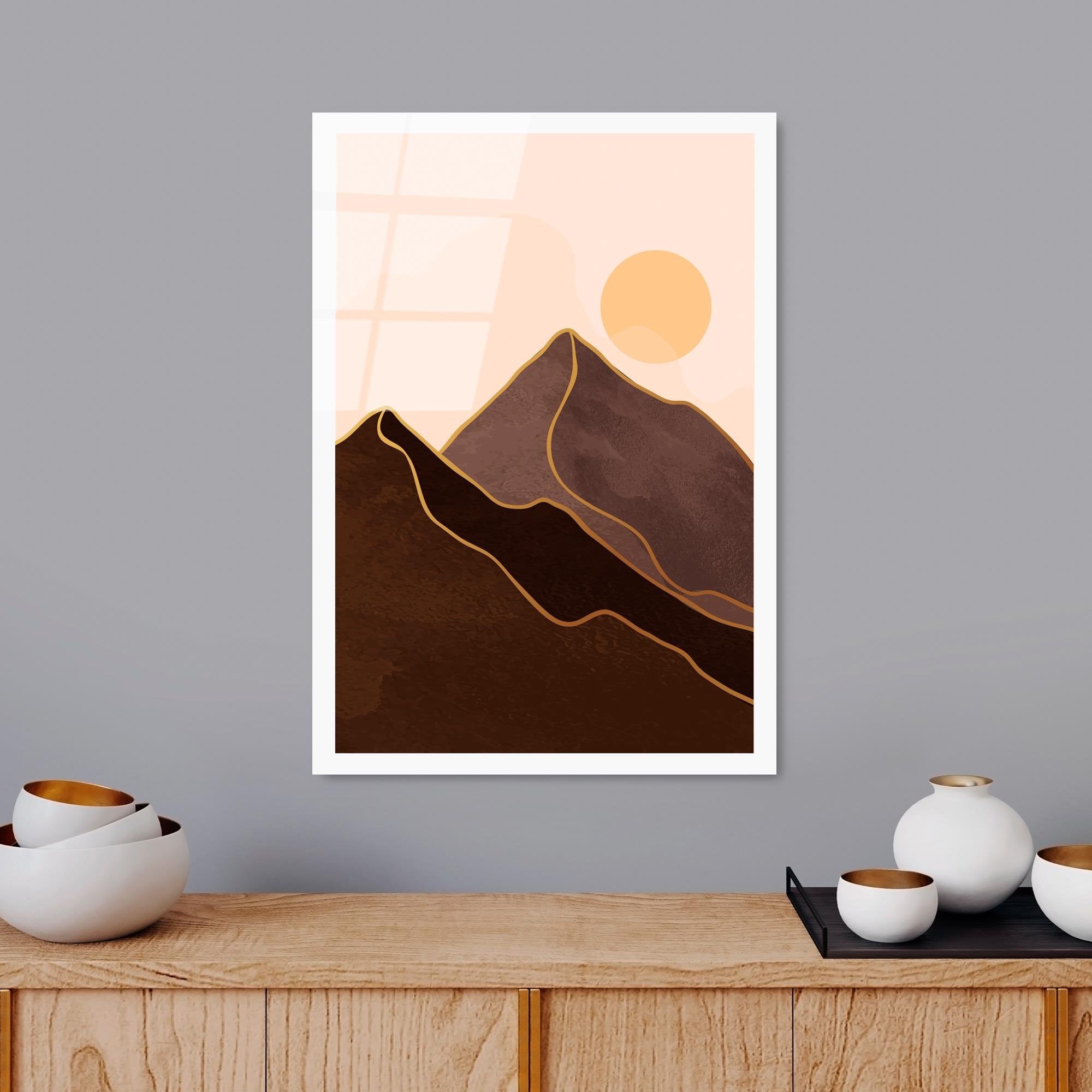 UV-960 Baskılı Cam Dikdörtgen Duvar Tablosu | ByLamp