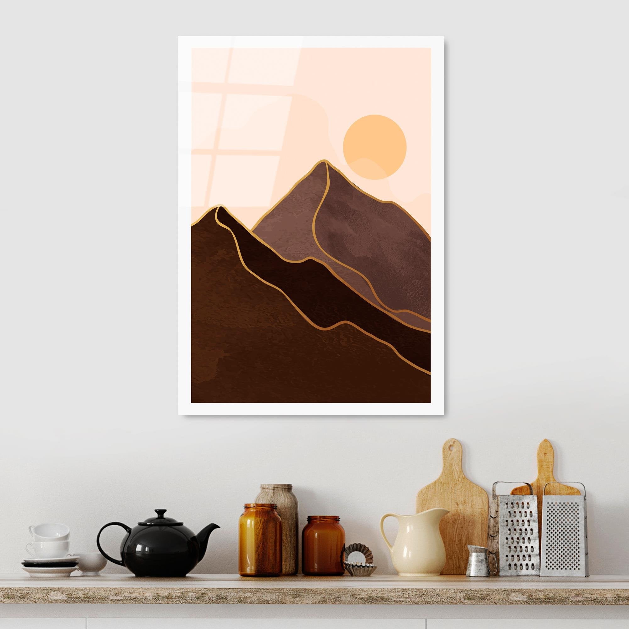 UV-960 Baskılı Cam Dikdörtgen Duvar Tablosu | ByLamp